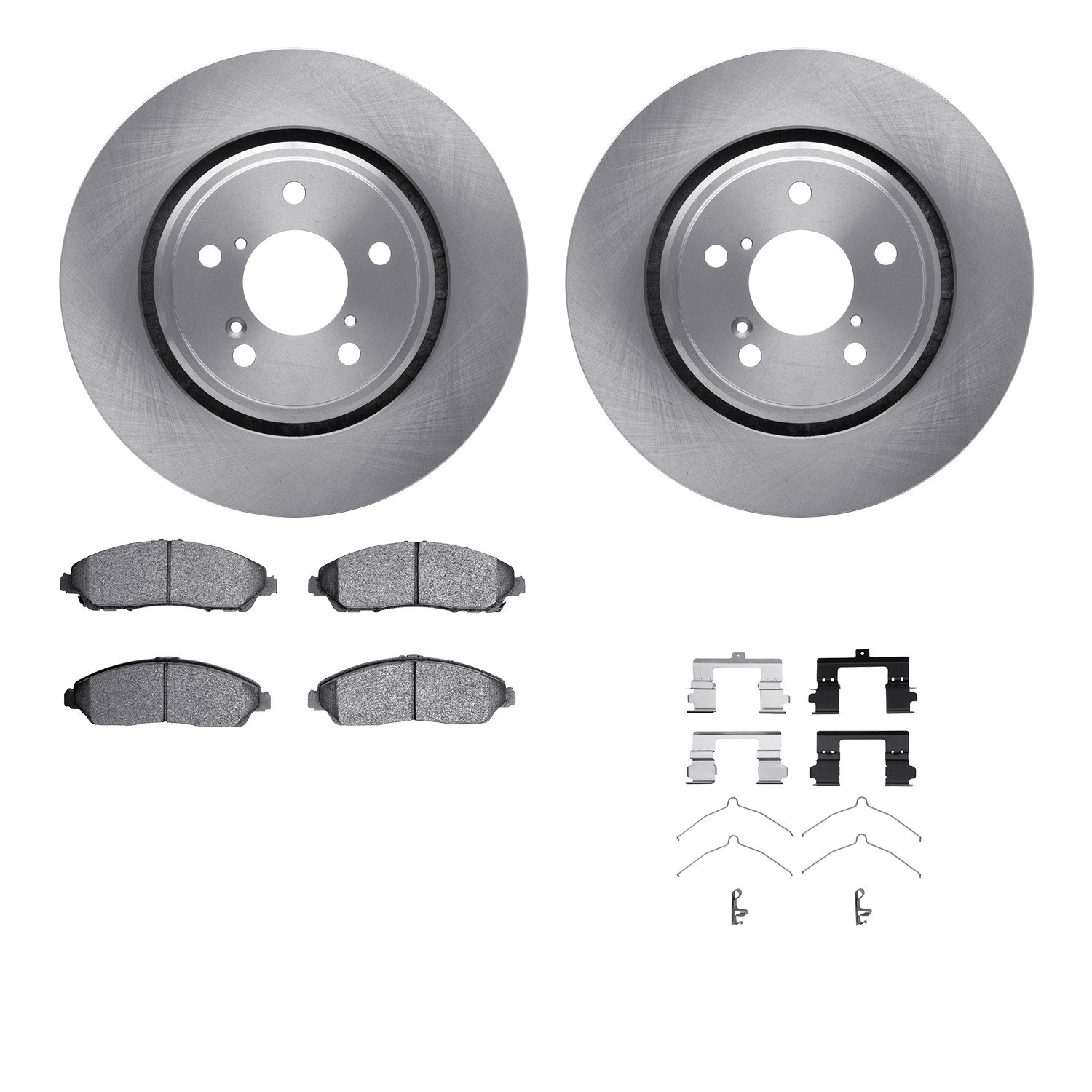 DYN-6512-59442 DFC Brake Rotor with 5000 Brake Pads and Hardware Kit