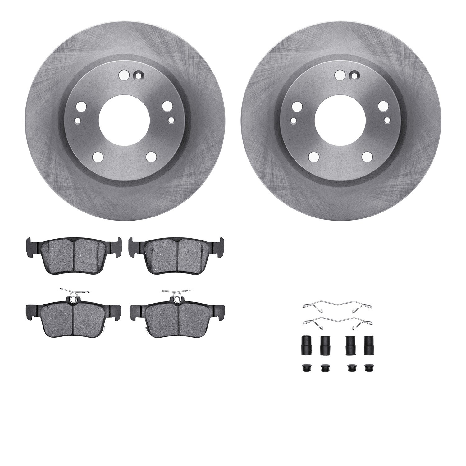 DYN-6512-59453 DFC Brake Rotor with 5000 Brake Pads and Hardware Kit