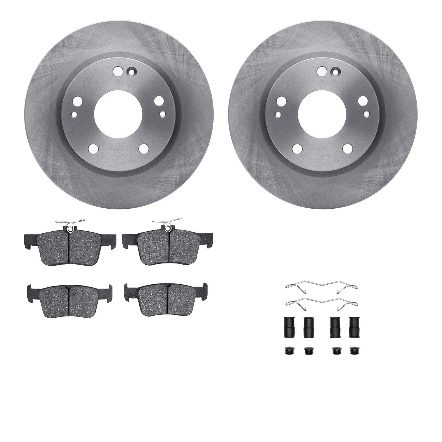 DYN 6512-59455 DFC Brake Rotor with 5000 Brake Pads and Hardware Kit