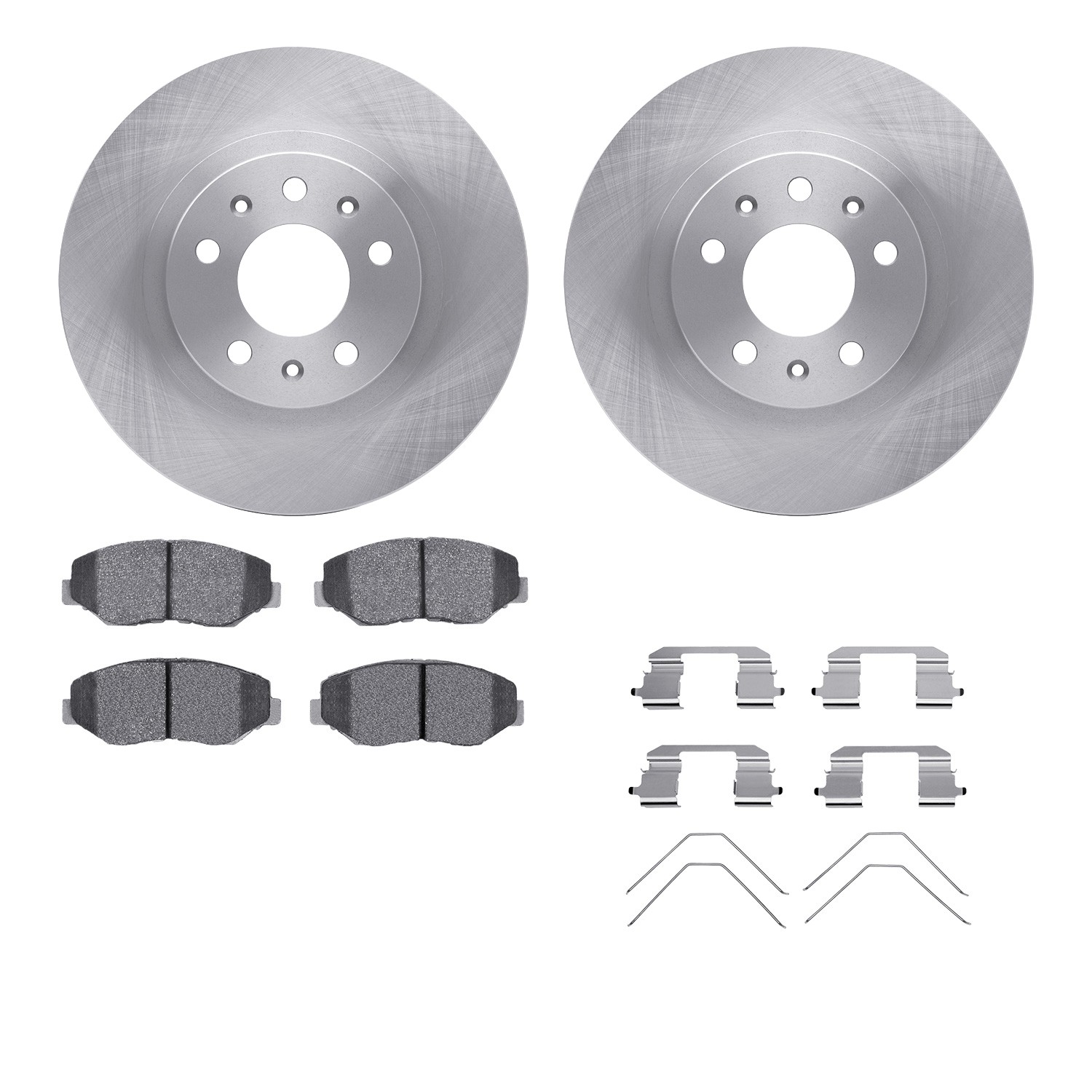 DYN 6512-59469 DFC Brake Rotor with 5000 Brake Pads and Hardware Kit