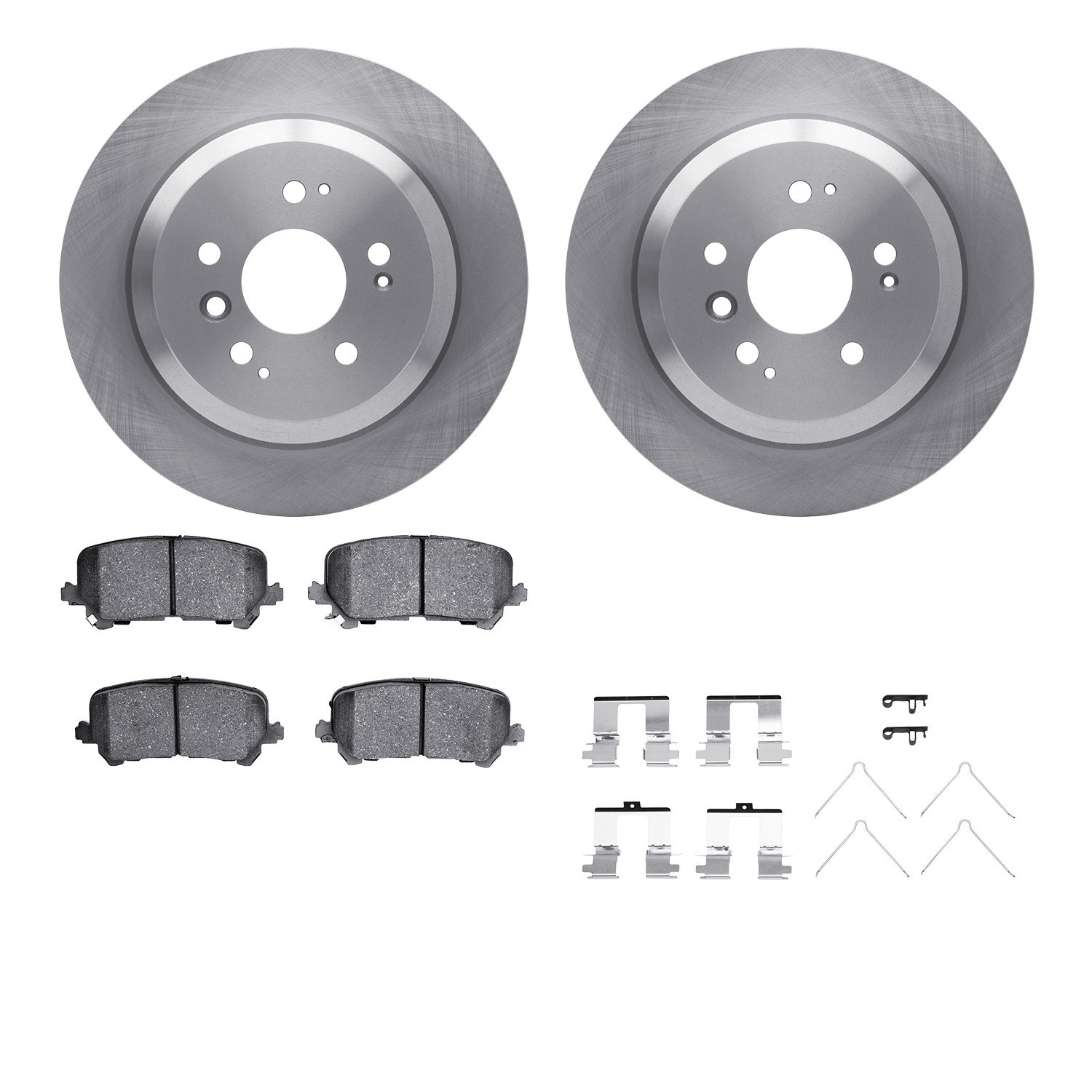 DYN-6512-59480 DFC Brake Rotor with 5000 Brake Pads and Hardware Kit