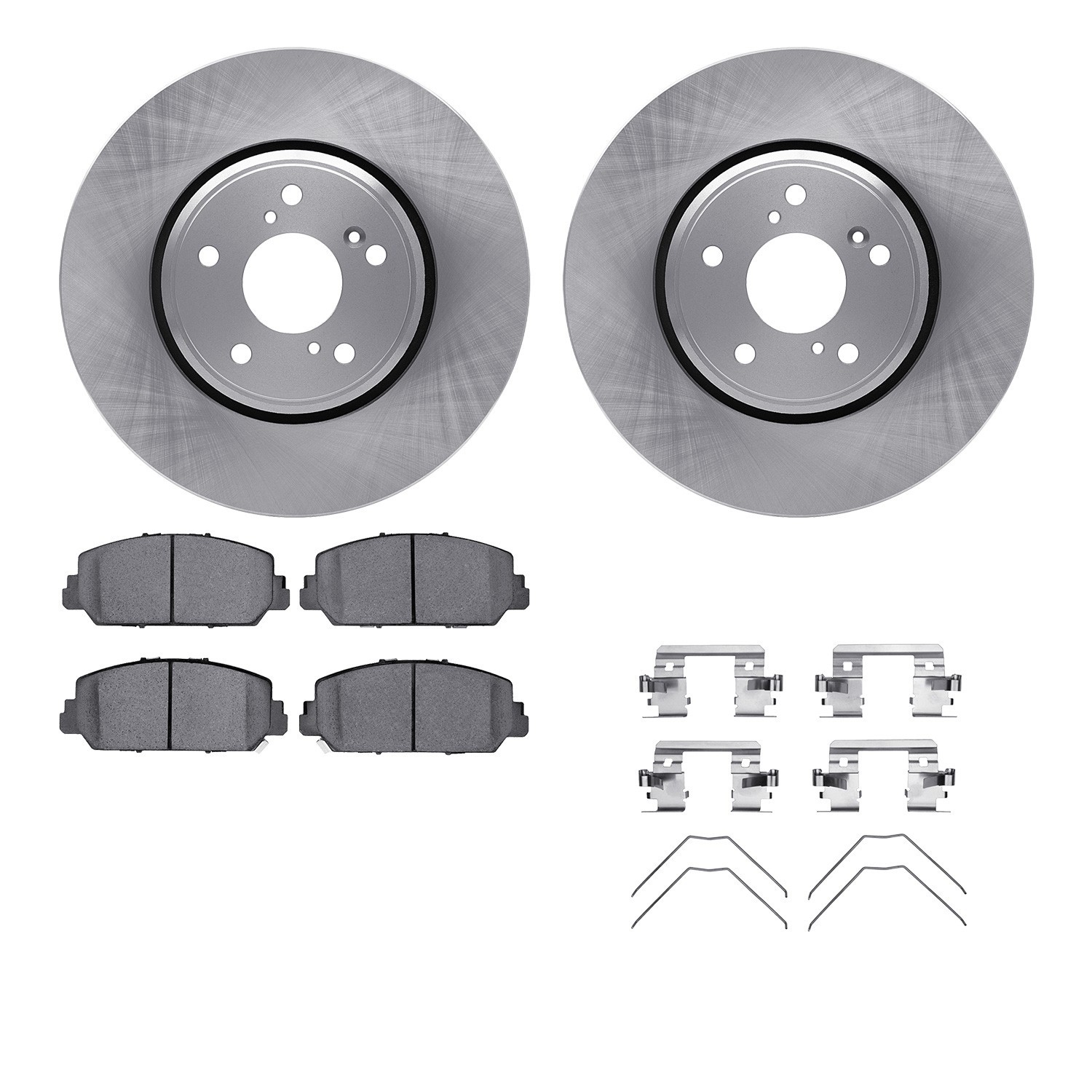 DYN 6512-59483 DFC Brake Rotor with 5000 Brake Pads and Hardware Kit