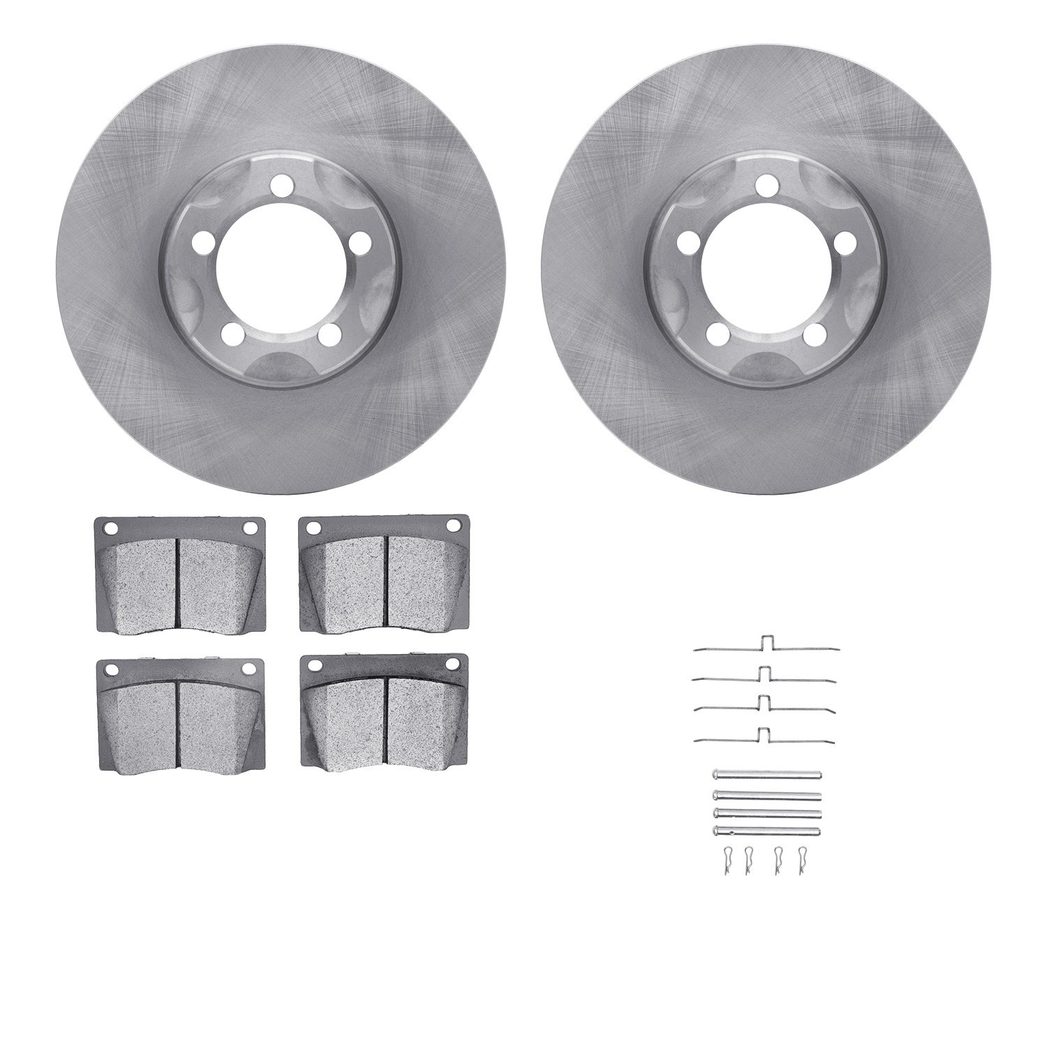 DYN 6512-63121 DFC Brake Rotor with 5000 Brake Pads and Hardware Kit