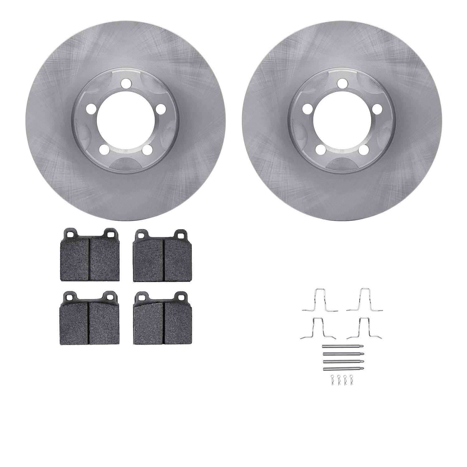 DYN 6512-63123 DFC Brake Rotor with 5000 Brake Pads and Hardware Kit