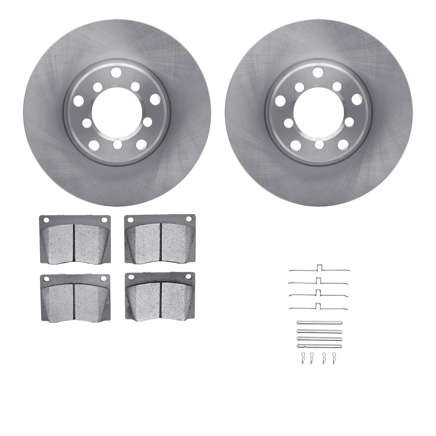 DYN 6512-63130 DFC Brake Rotor with 5000 Brake Pads and Hardware Kit