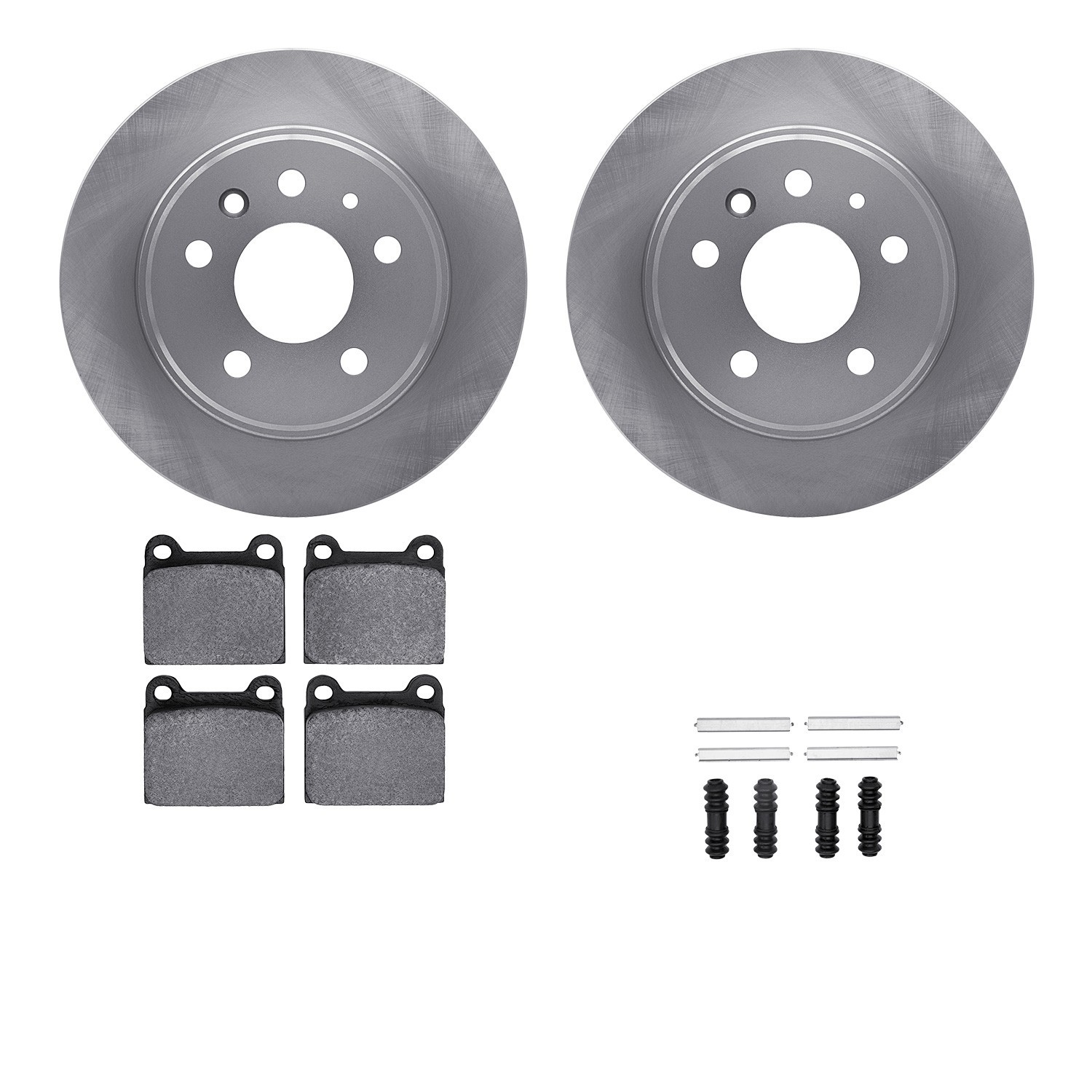 DYN 6512-63142 DFC Brake Rotor with 5000 Brake Pads and Hardware Kit