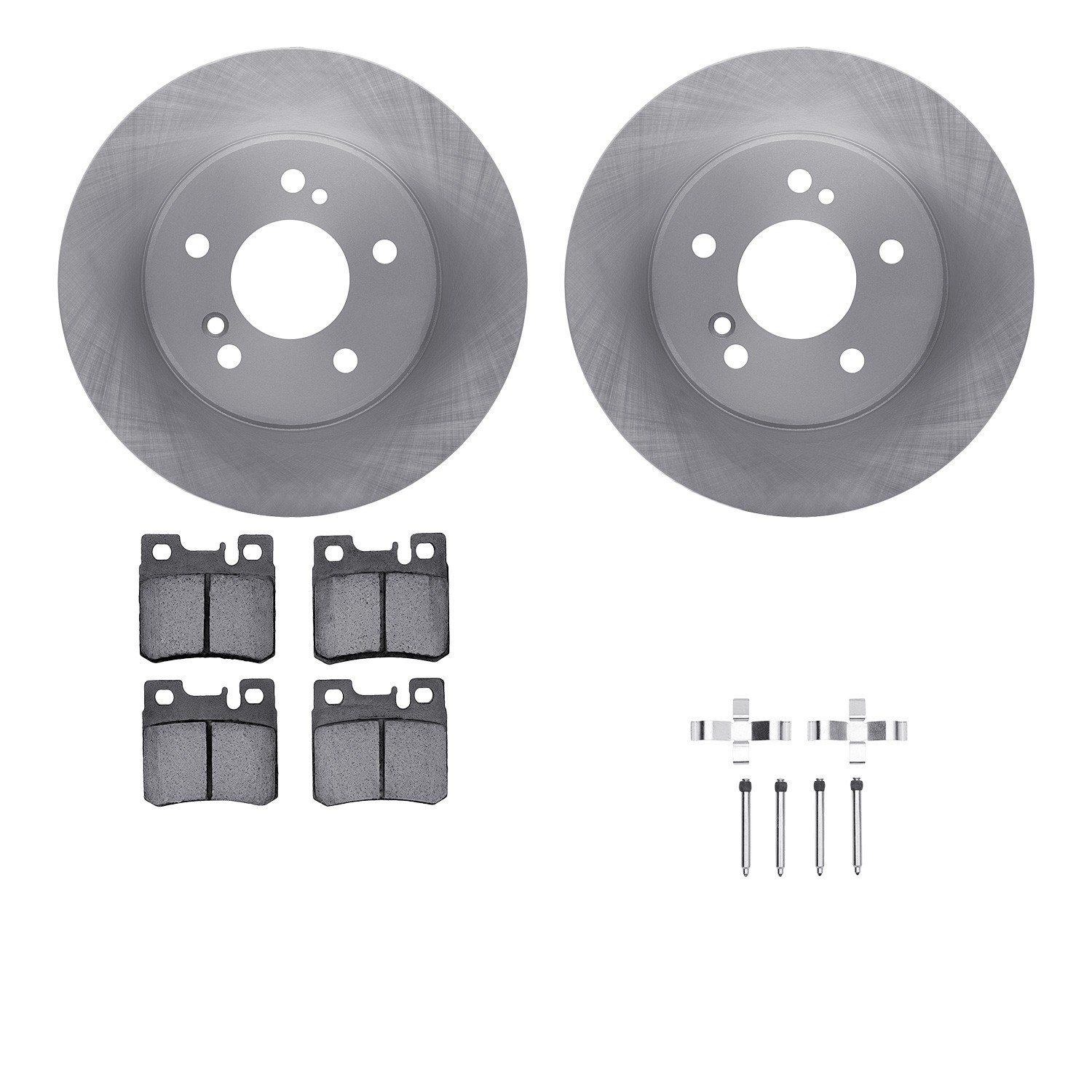DYN 6512-63217 DFC Brake Rotor with 5000 Brake Pads and Hardware Kit