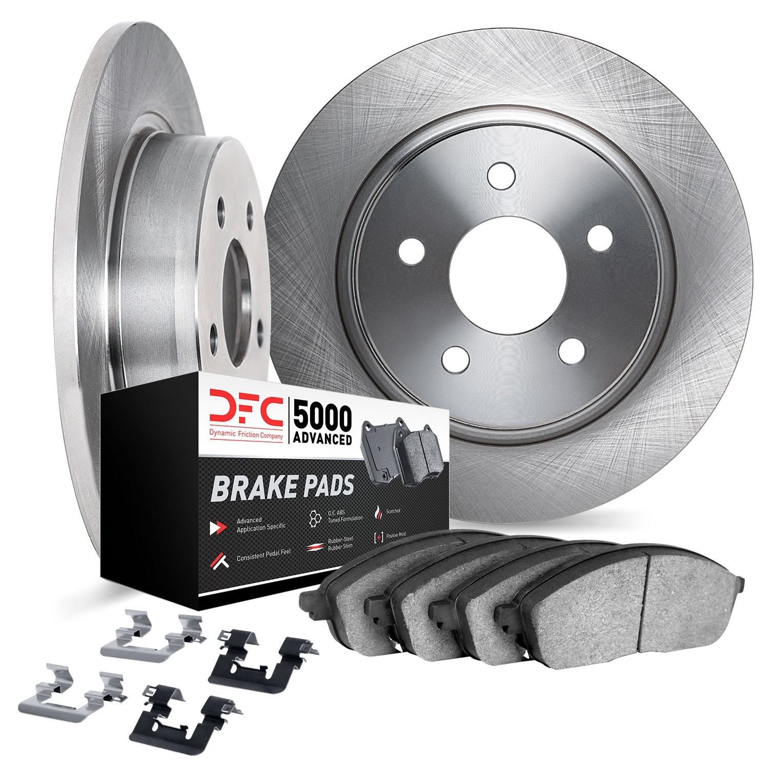 DYN 6512-63217 DFC Brake Rotor with 5000 Brake Pads and Hardware Kit - Image 2