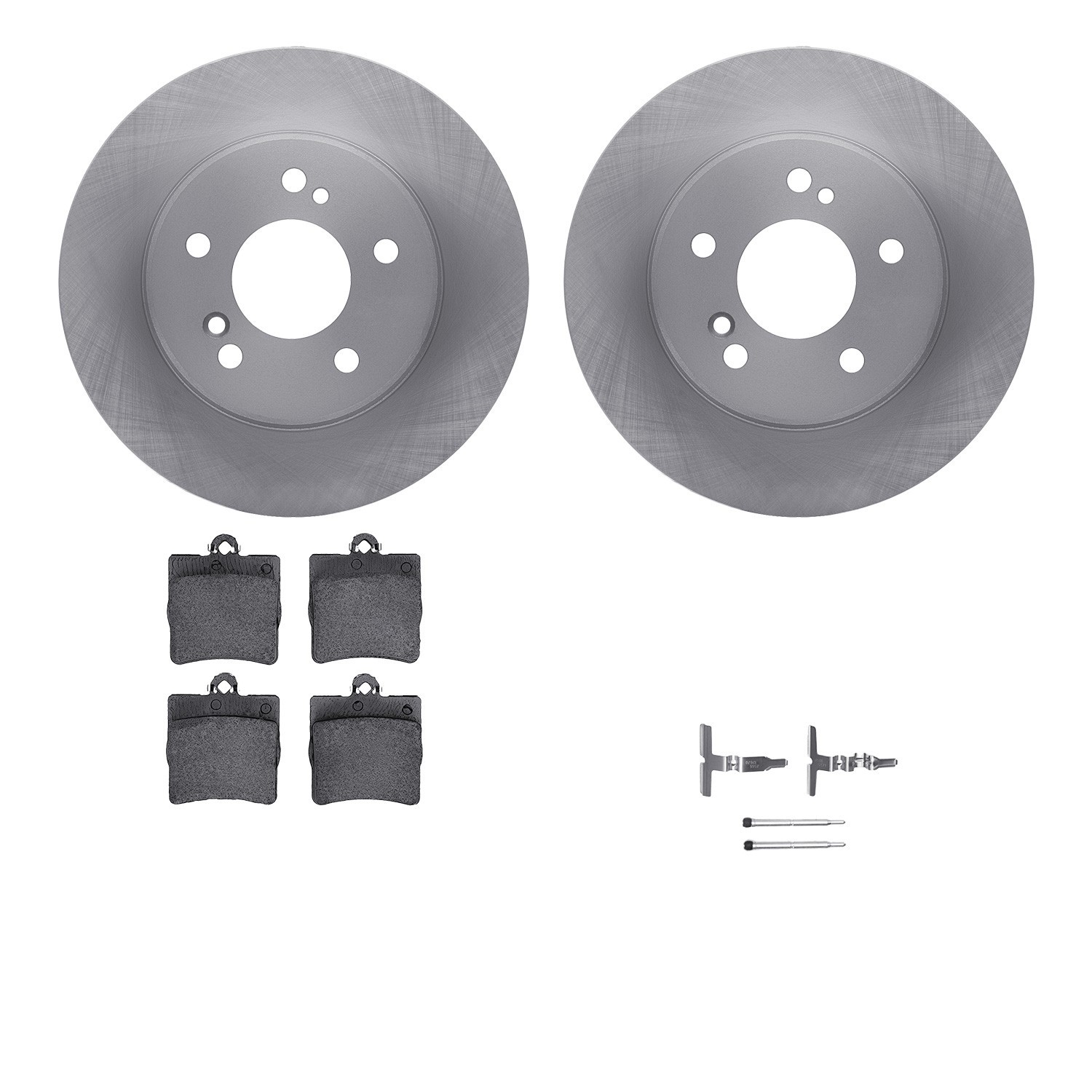 DYN 6512-63218 DFC Brake Rotor with 5000 Brake Pads and Hardware Kit