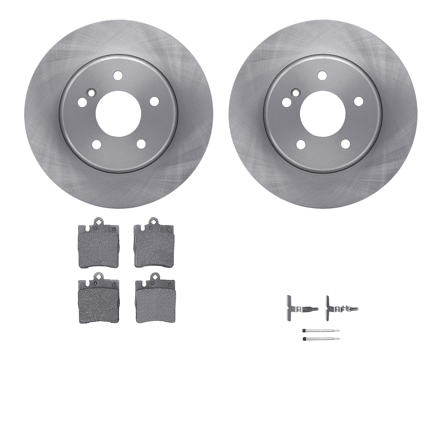 DYN 6512-63286 DFC Brake Rotor with 5000 Brake Pads and Hardware Kit