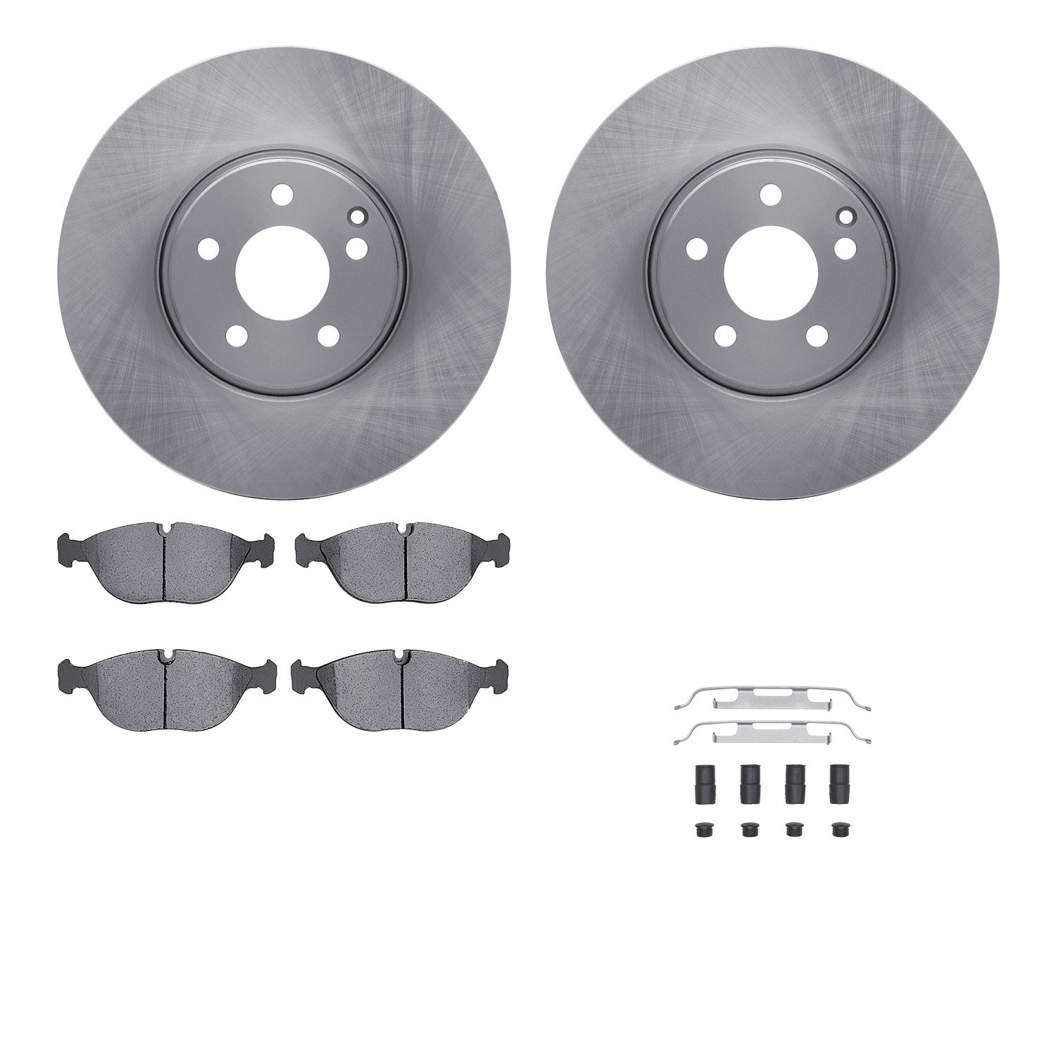DYN 6512-63377 DFC Brake Rotor with 5000 Brake Pads and Hardware Kit