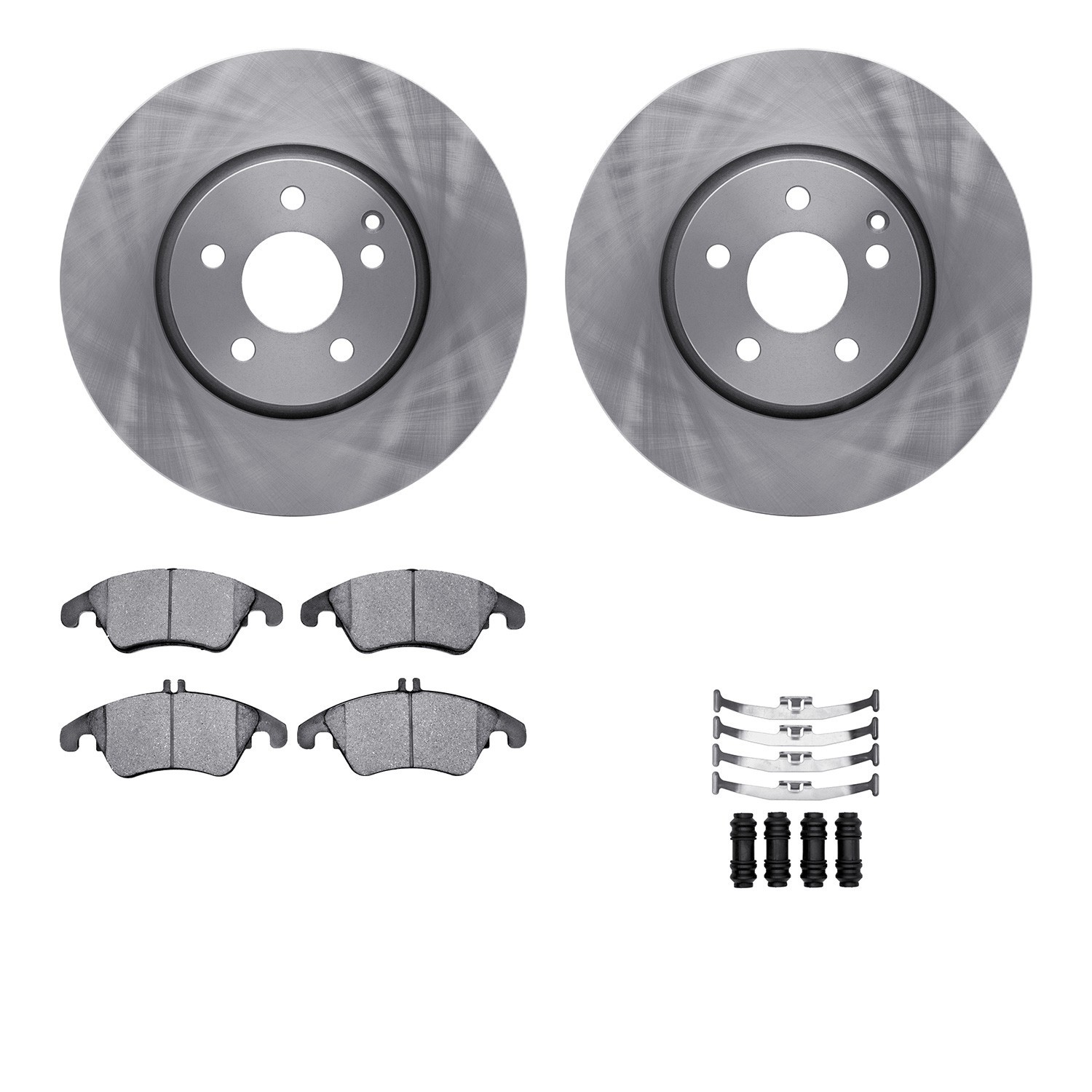 DYN 6512-63428 DFC Brake Rotor with 5000 Brake Pads and Hardware Kit