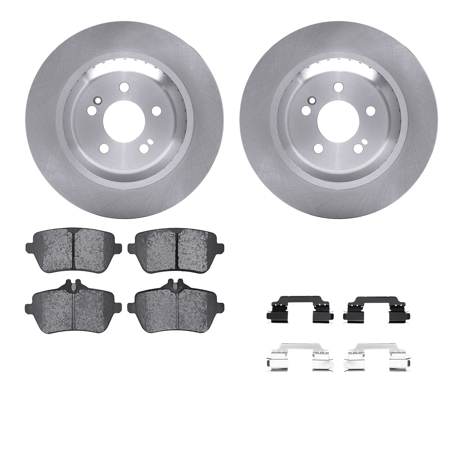 DYN 6512-63481 DFC Brake Rotor with 5000 Brake Pads and Hardware Kit