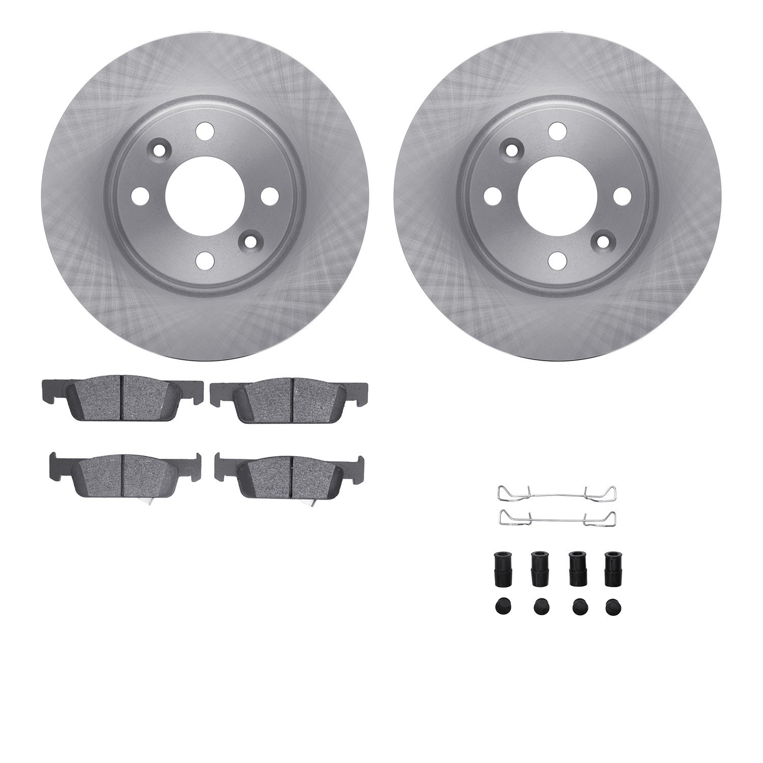 DYN-6512-63578 DFC Brake Rotor with 5000 Brake Pads and Hardware Kit
