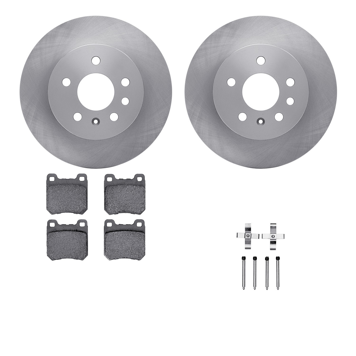 DYN 6512-65055 DFC Brake Rotor with 5000 Brake Pads and Hardware Kit