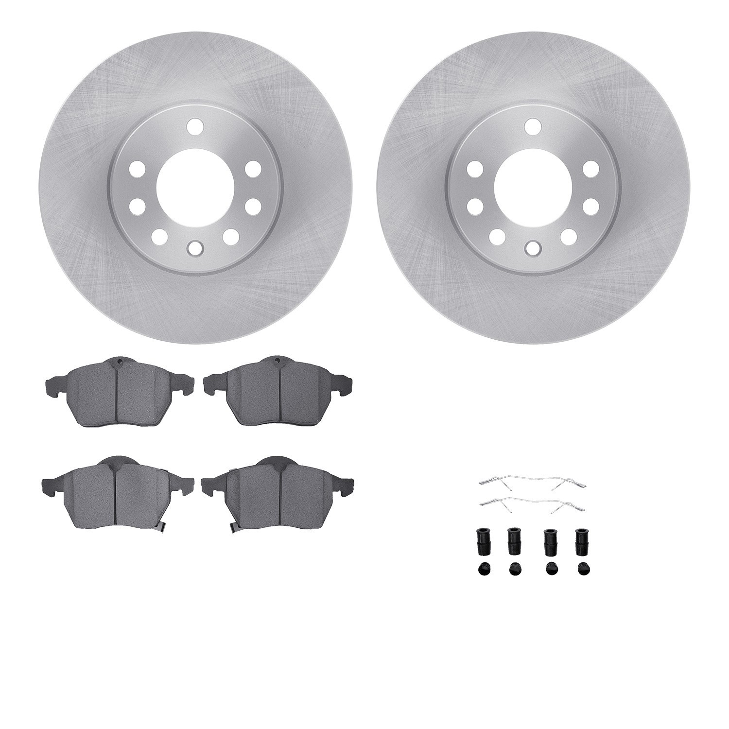 DYN 6512-65057 DFC Brake Rotor with 5000 Brake Pads and Hardware Kit