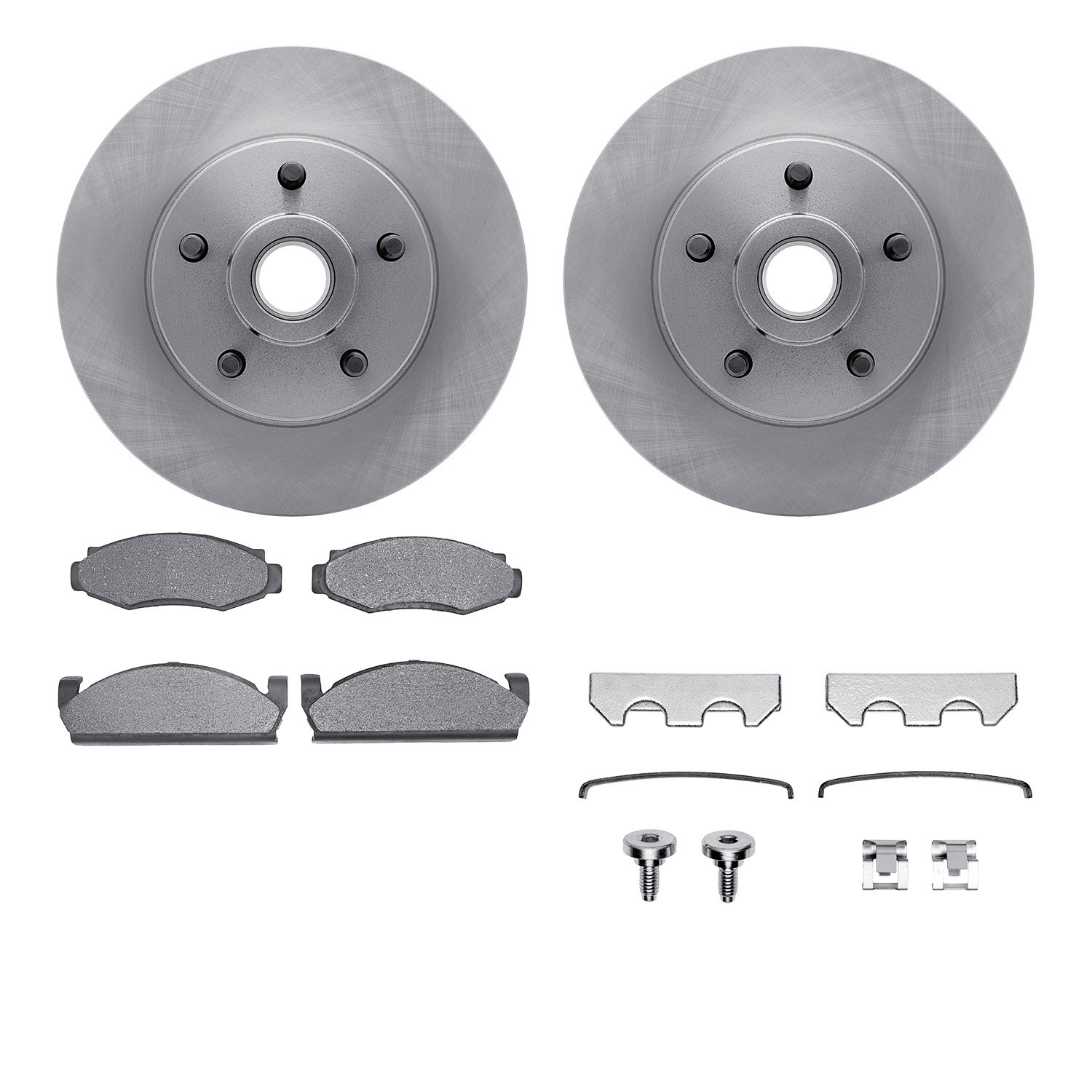 DYN 6512-66011 DFC Brake Rotor with 5000 Brake Pads and Hardware Kit
