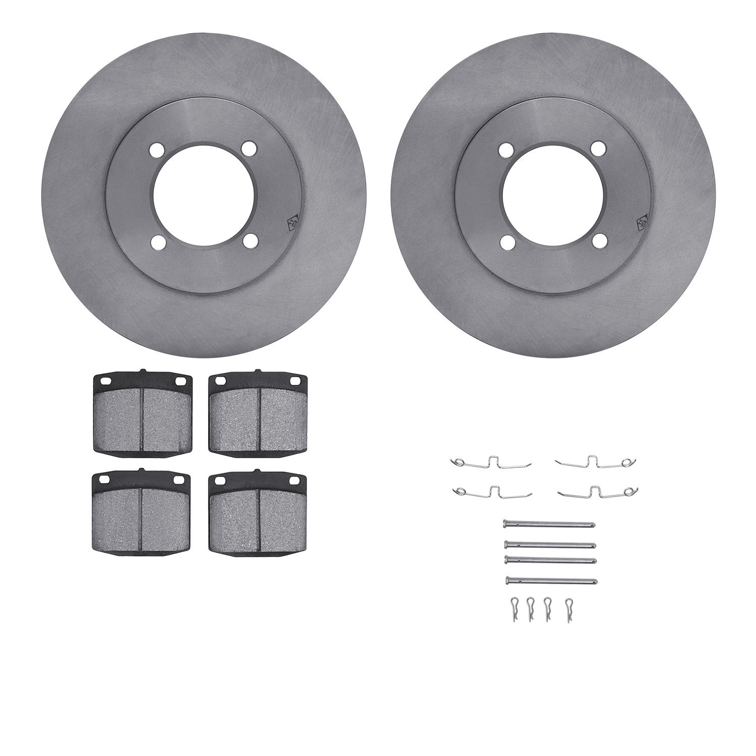 DYN 6512-67110 DFC Brake Rotor with 5000 Brake Pads and Hardware Kit