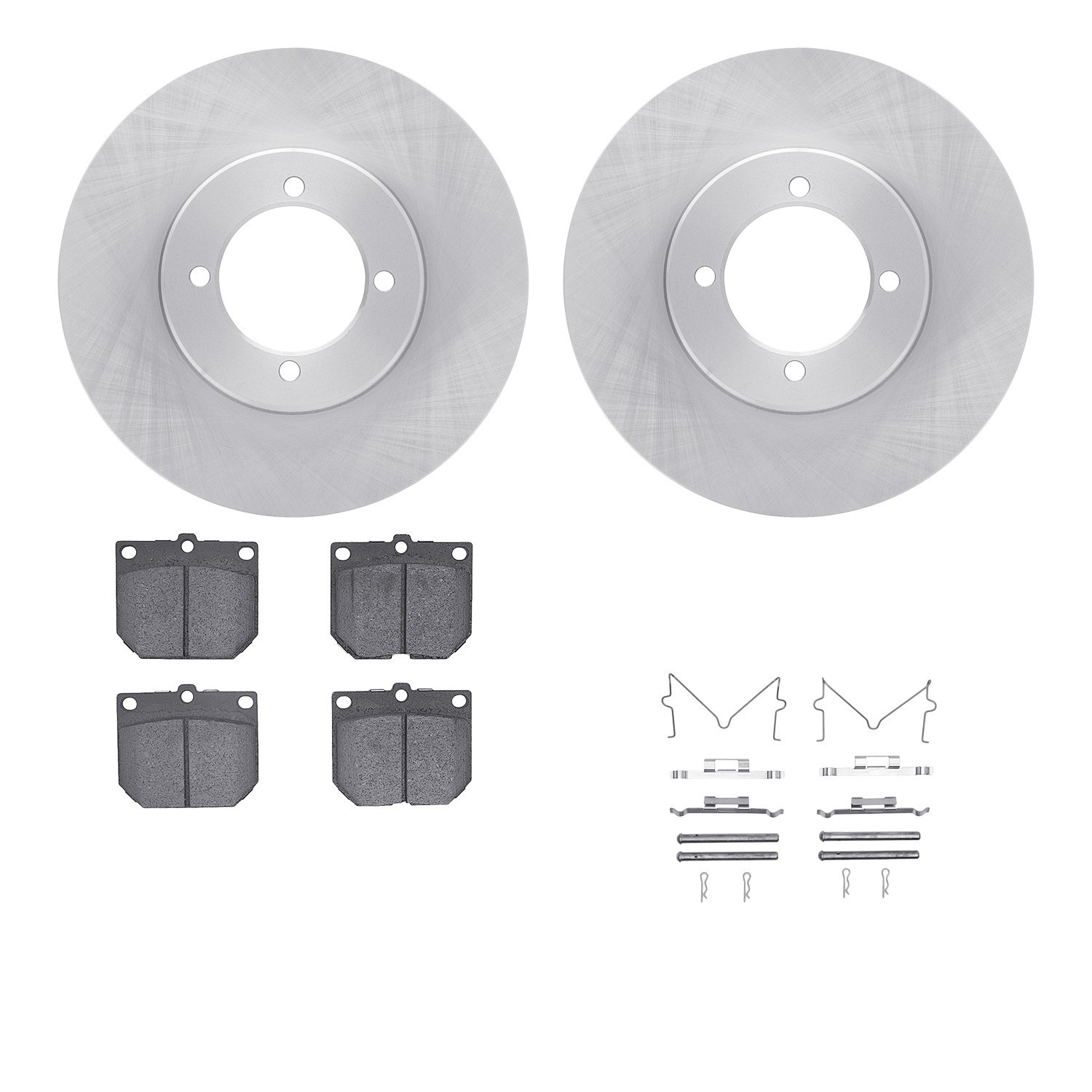 DYN 6512-67121 DFC Brake Rotor with 5000 Brake Pads and Hardware Kit