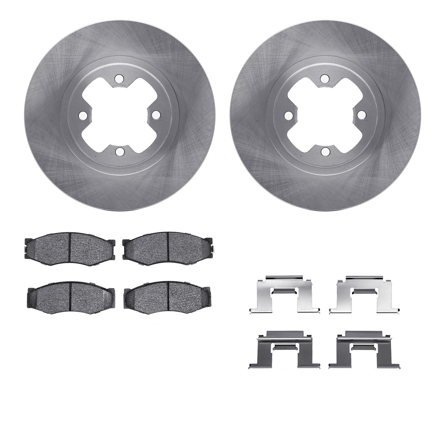 DYN 6512-67136 DFC Brake Rotor with 5000 Brake Pads and Hardware Kit