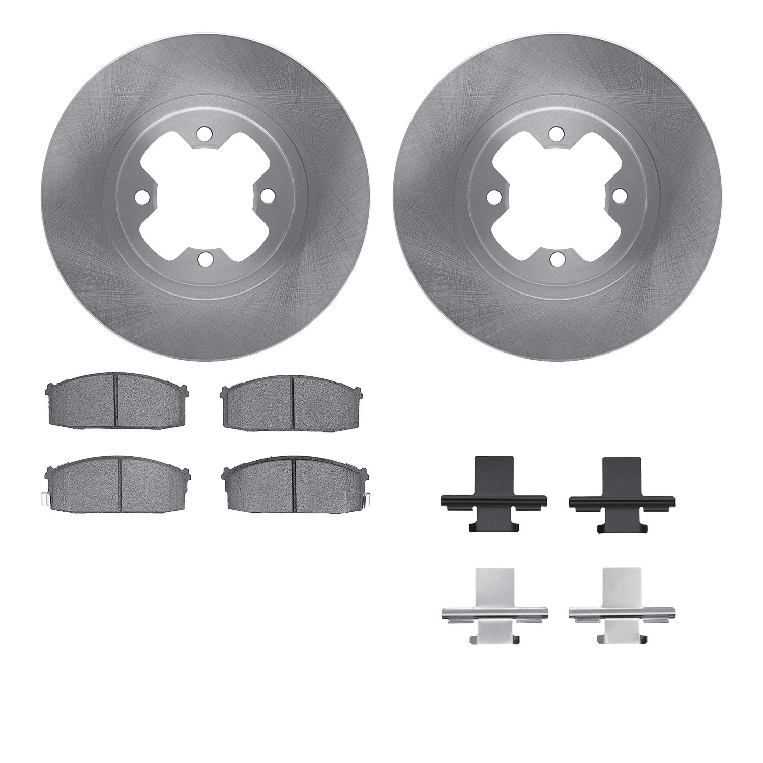 DYN 6512-67142 DFC Brake Rotor with 5000 Brake Pads and Hardware Kit