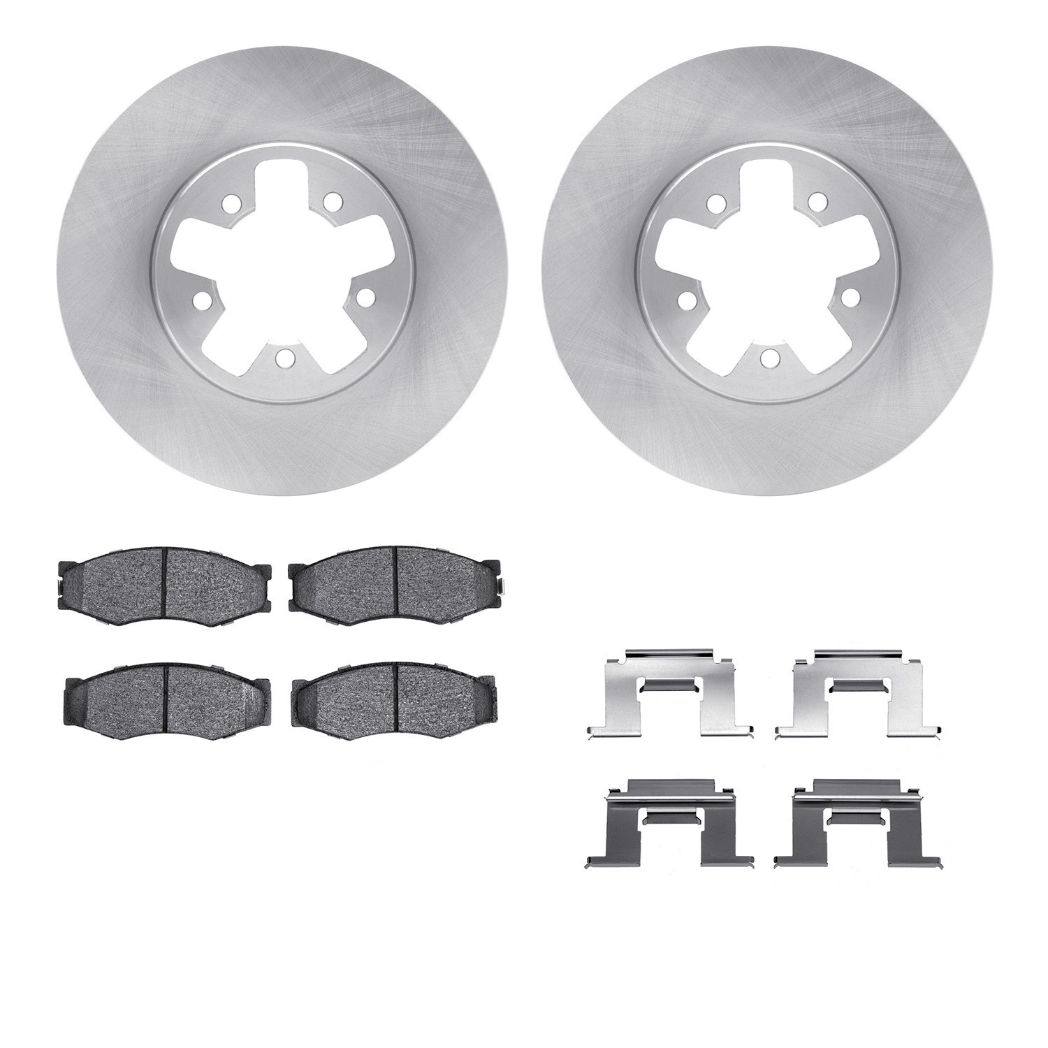 DYN 6512-67199 DFC Brake Rotor with 5000 Brake Pads and Hardware Kit