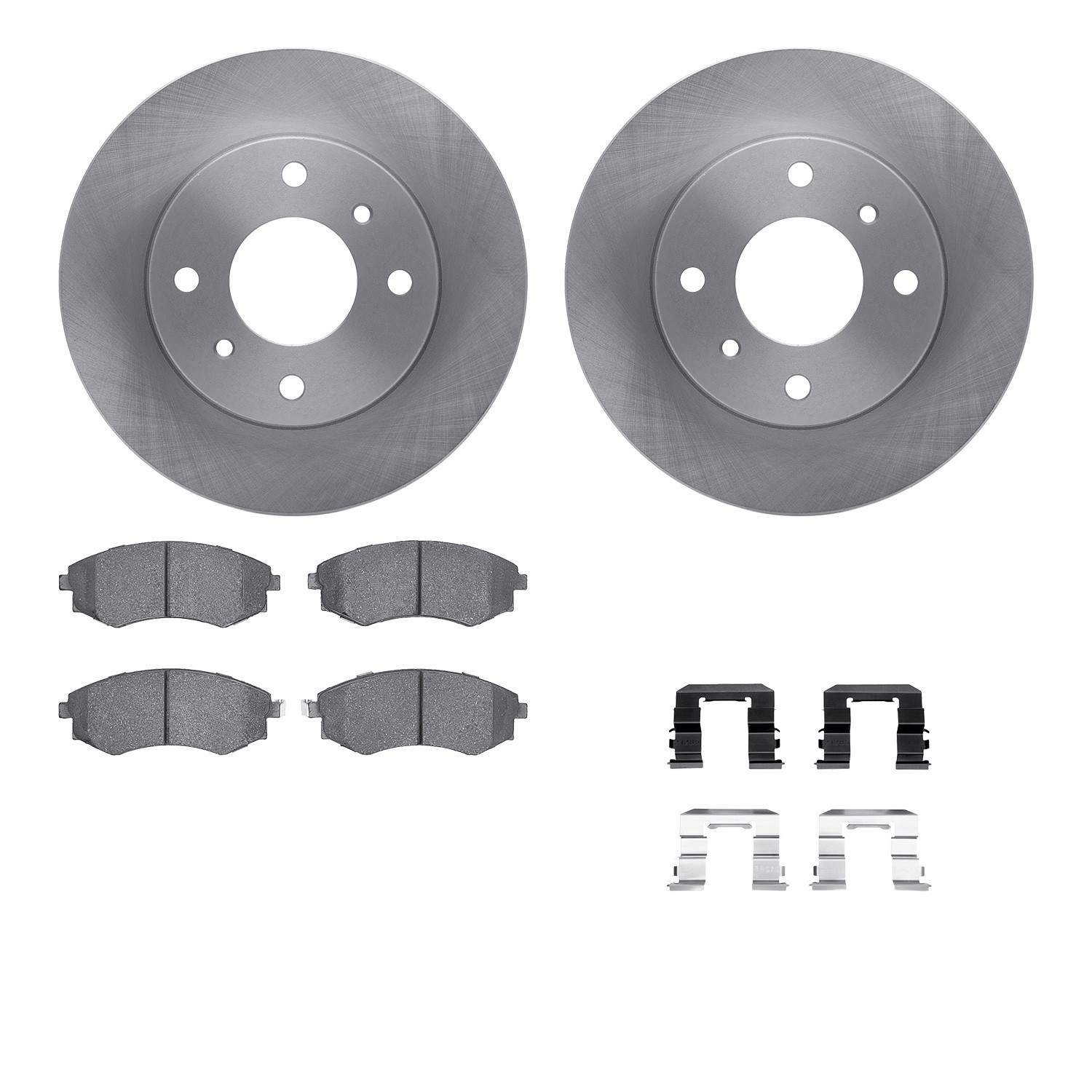 DYN 6512-67228 DFC Brake Rotor with 5000 Brake Pads and Hardware Kit