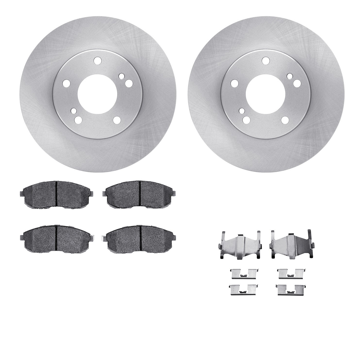 DYN 6512-67236 DFC Brake Rotor with 5000 Brake Pads and Hardware Kit