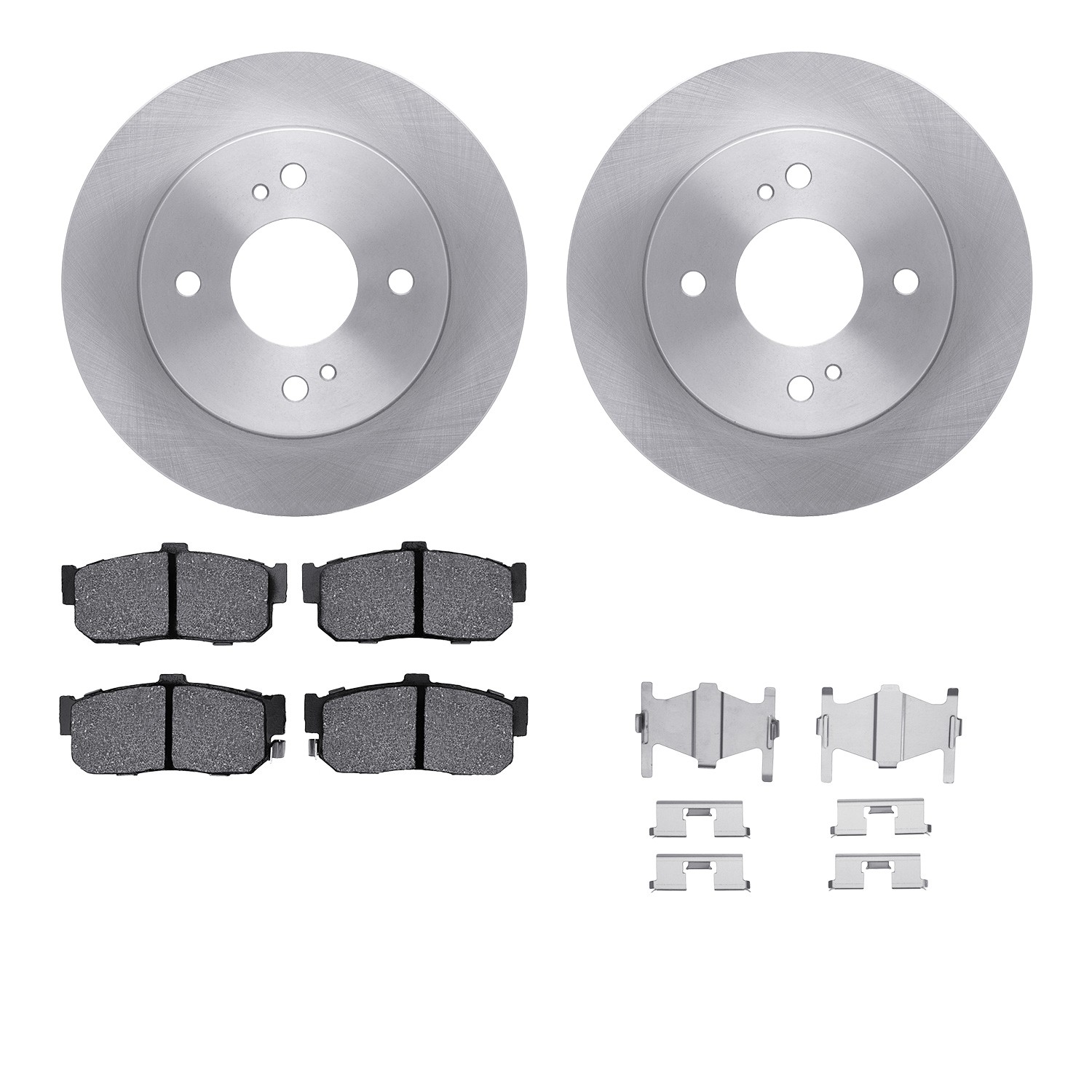 DYN 6512-67252 DFC Brake Rotor with 5000 Brake Pads and Hardware Kit