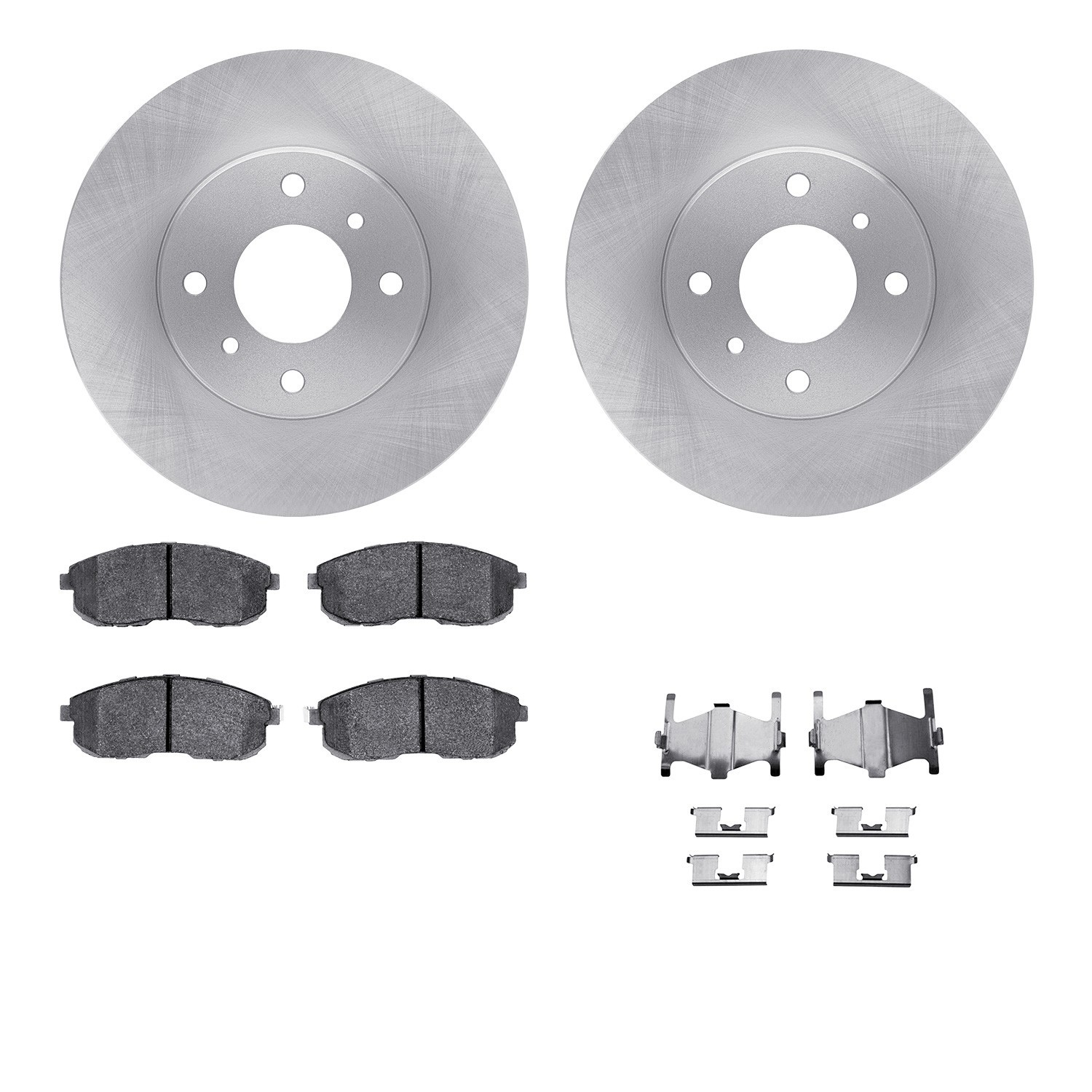 DYN 6512-67293 DFC Brake Rotor with 5000 Brake Pads and Hardware Kit