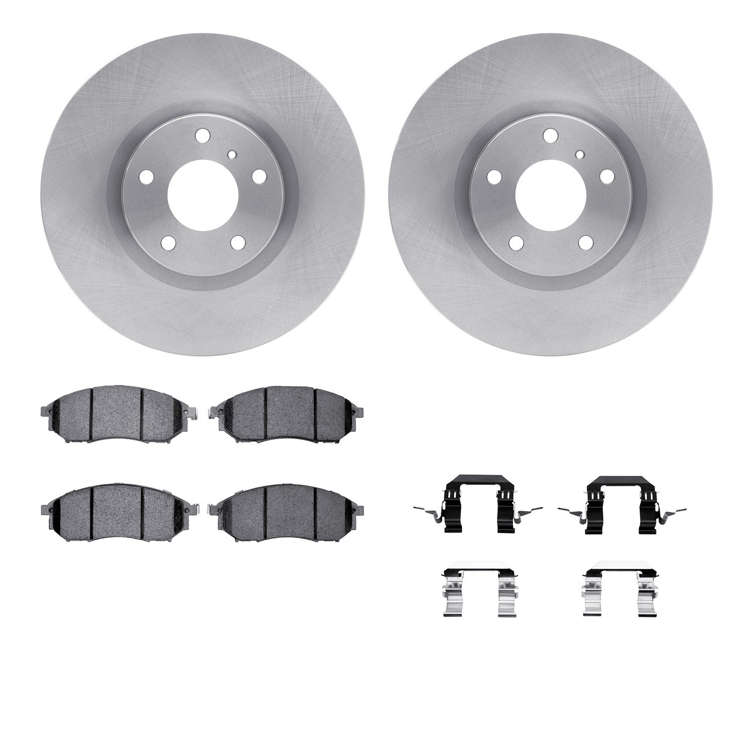 DYN 6512-67344 DFC Brake Rotor with 5000 Brake Pads and Hardware Kit