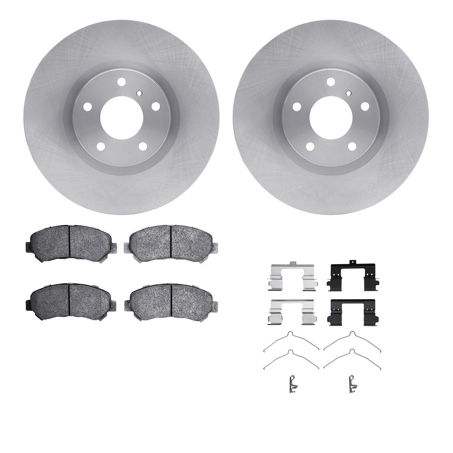 DYN-6512-67347 DFC Brake Rotor with 5000 Brake Pads and Hardware Kit