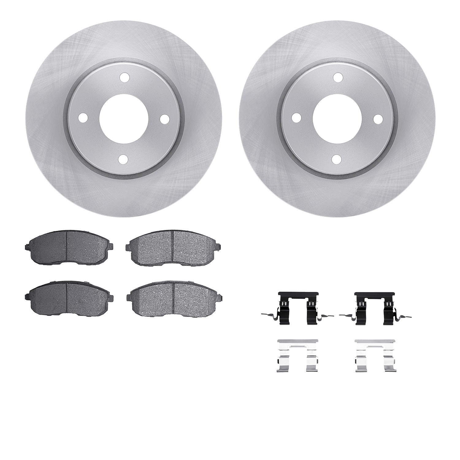 DYN-6512-67368 DFC Brake Rotor with 5000 Brake Pads and Hardware Kit