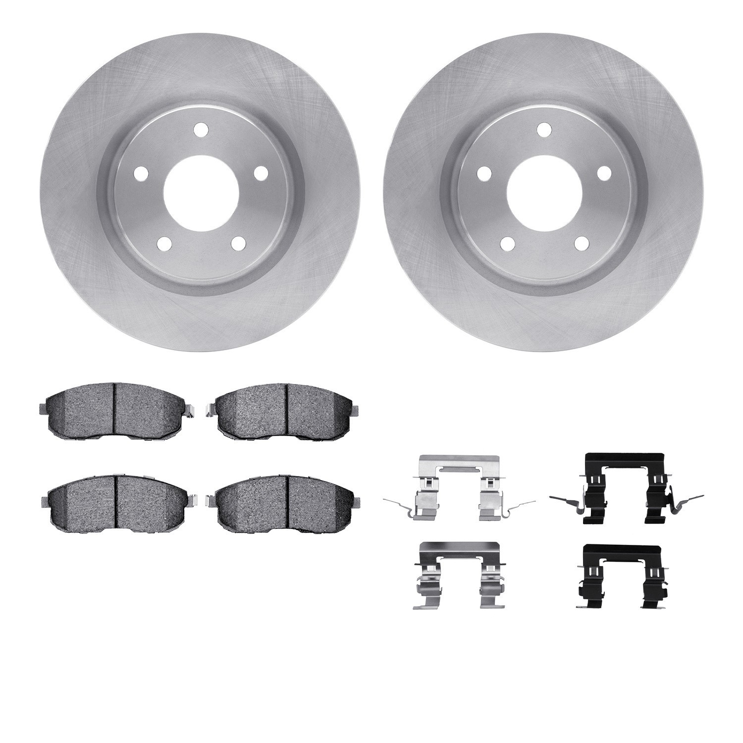 DYN-6512-67391 DFC Brake Rotor with 5000 Brake Pads and Hardware Kit