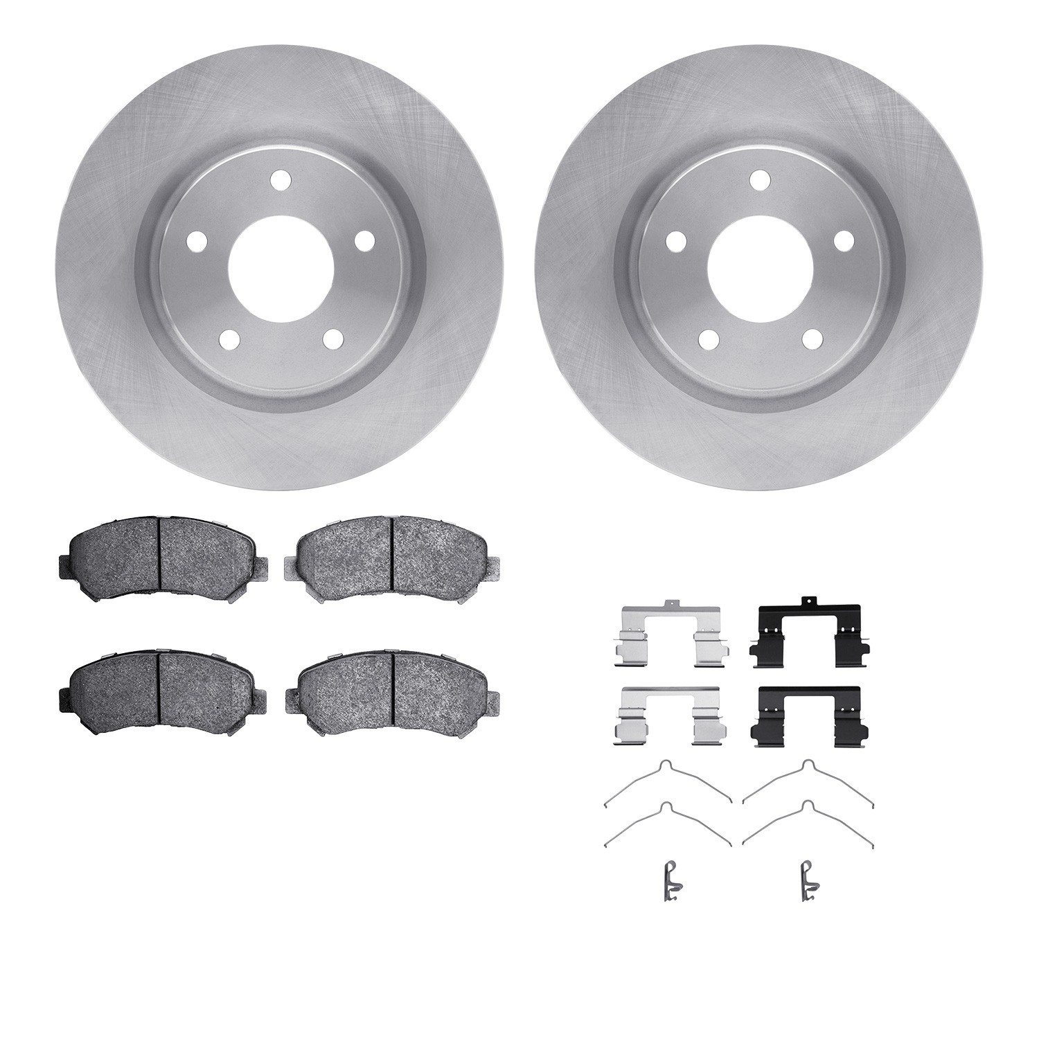 DYN-6512-67392 DFC Brake Rotor with 5000 Brake Pads and Hardware Kit