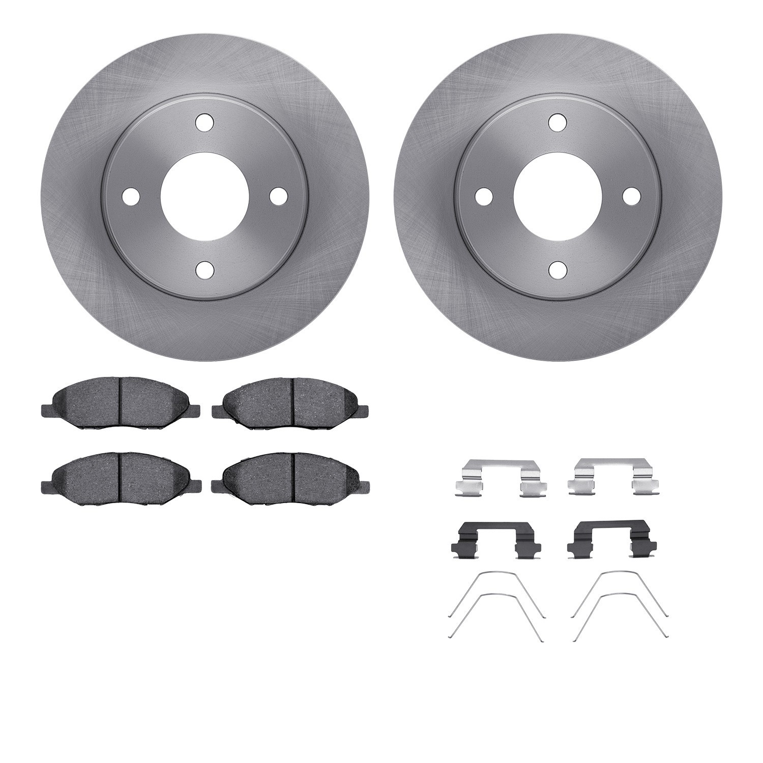 DYN 6512-67414 DFC Brake Rotor with 5000 Brake Pads and Hardware Kit