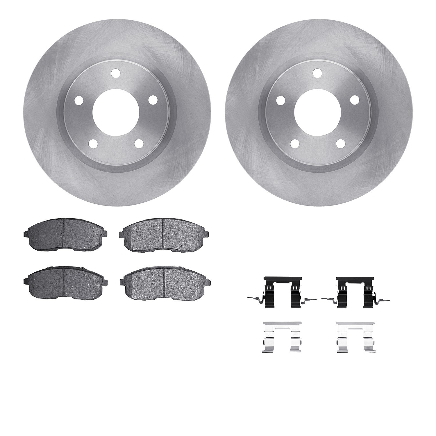 DYN-6512-67417 DFC Brake Rotor with 5000 Brake Pads and Hardware Kit