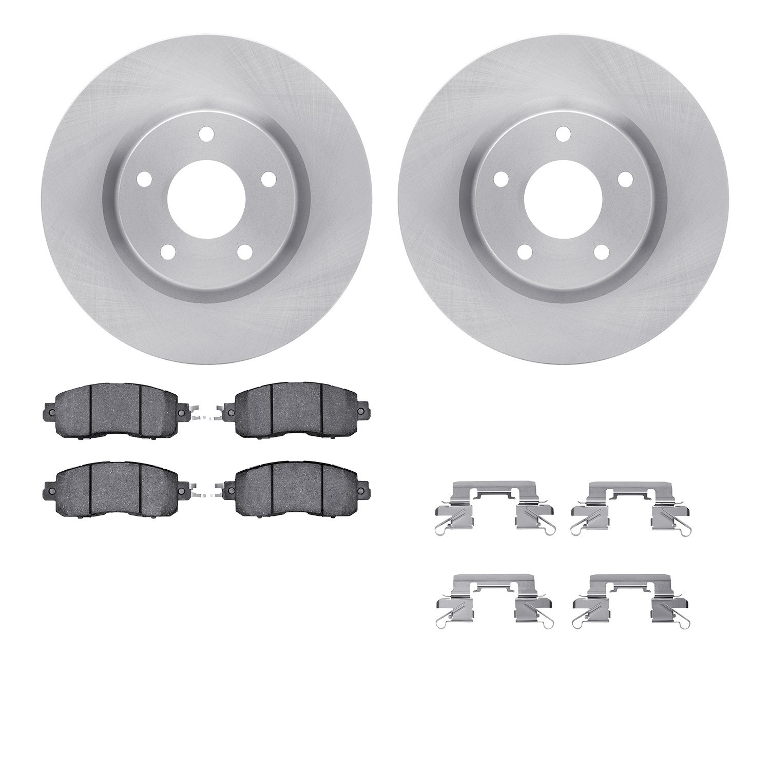 DYN-6512-67423 DFC Brake Rotor with 5000 Brake Pads and Hardware Kit