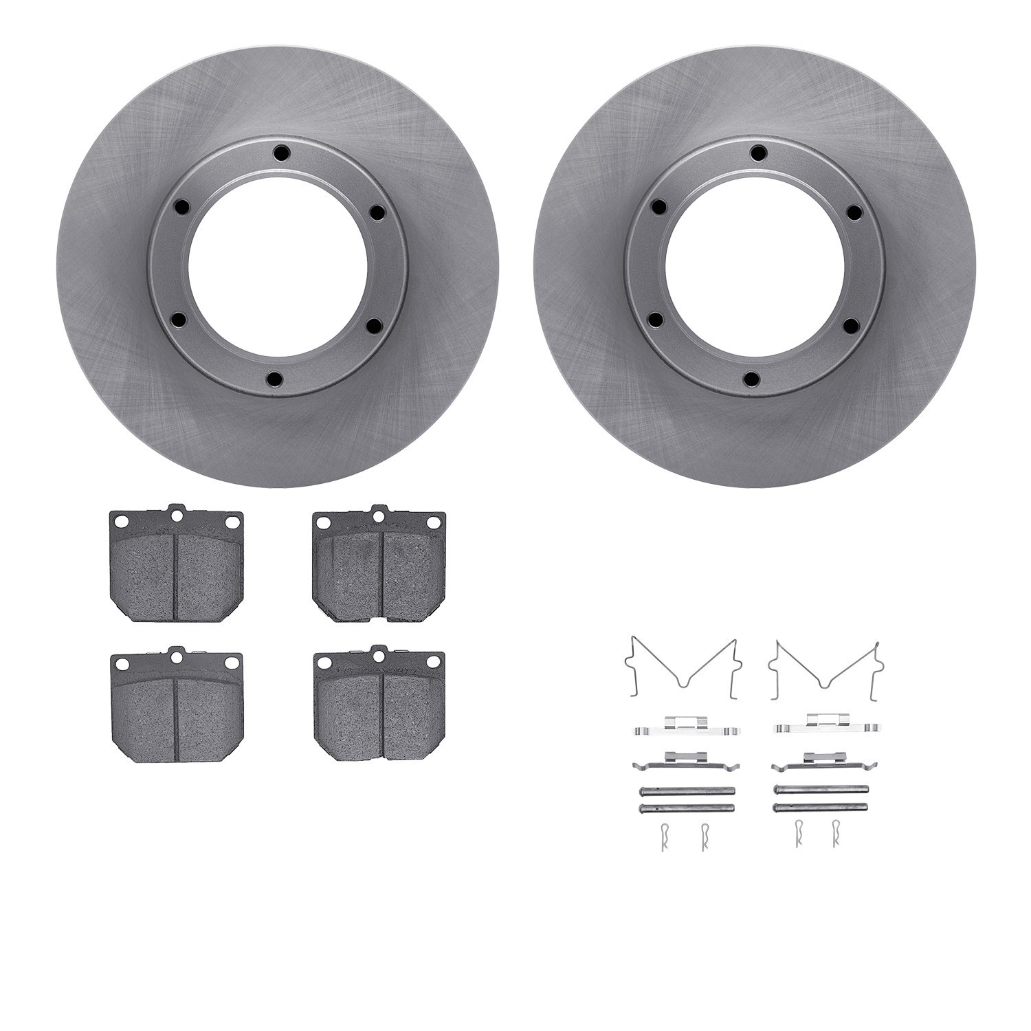 DYN 6512-67432 DFC Brake Rotor with 5000 Brake Pads and Hardware Kit