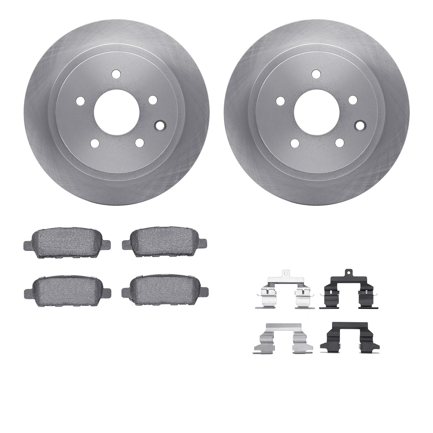 DYN-6512-67462 DFC Brake Rotor with 5000 Brake Pads and Hardware Kit