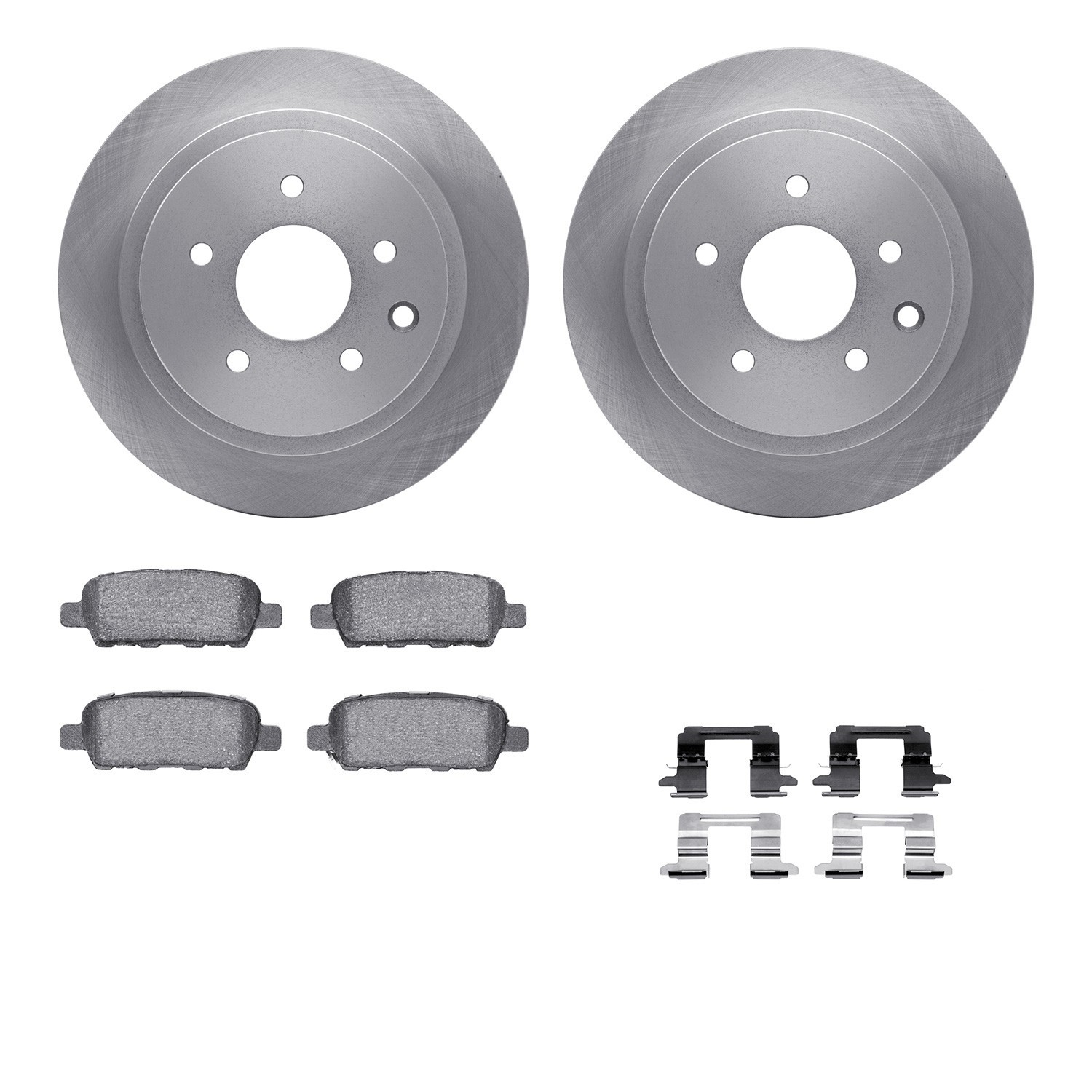 DYN-6512-67463 DFC Brake Rotor with 5000 Brake Pads and Hardware Kit