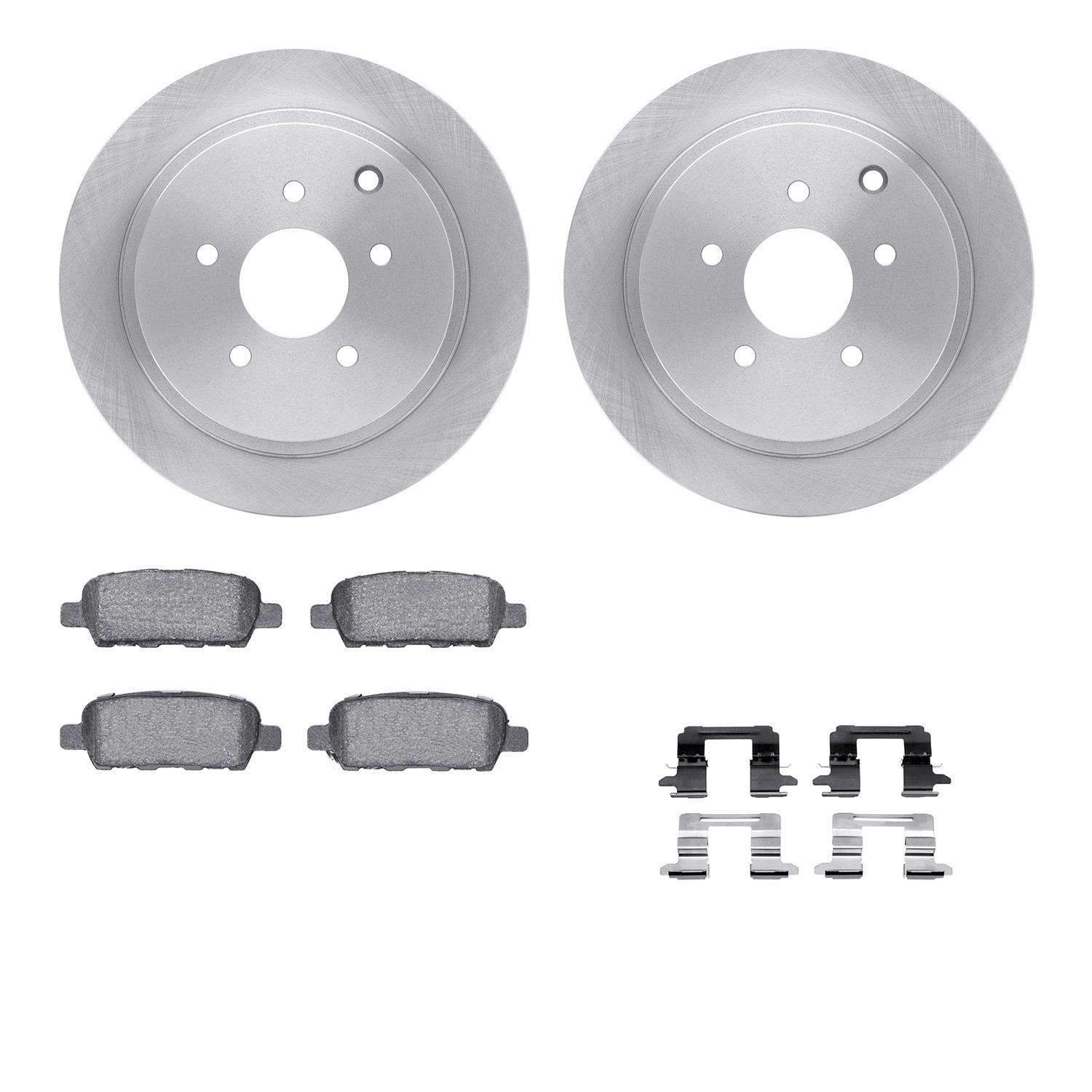 DYN-6512-67468 DFC Brake Rotor with 5000 Brake Pads and Hardware Kit
