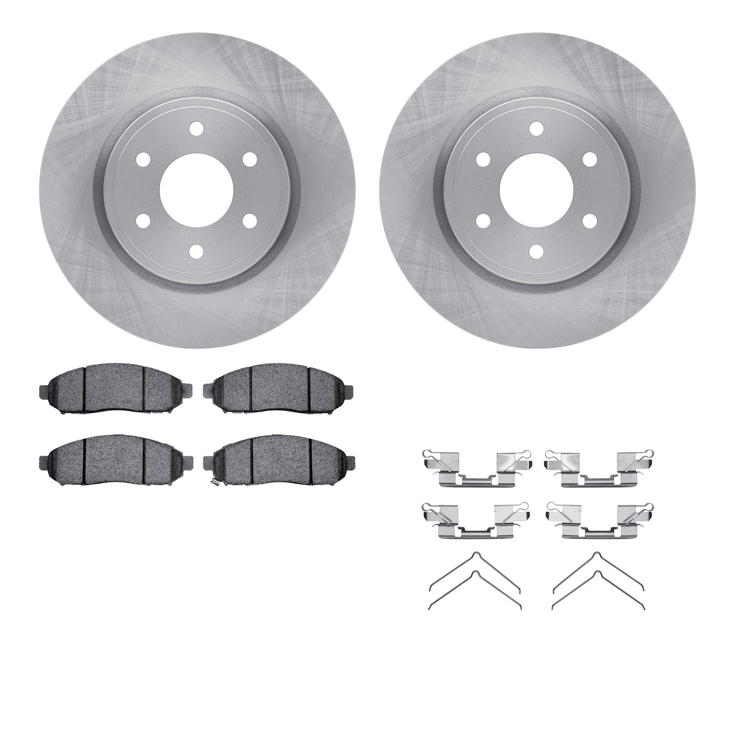 DYN-6512-67477 DFC Brake Rotor with 5000 Brake Pads and Hardware Kit