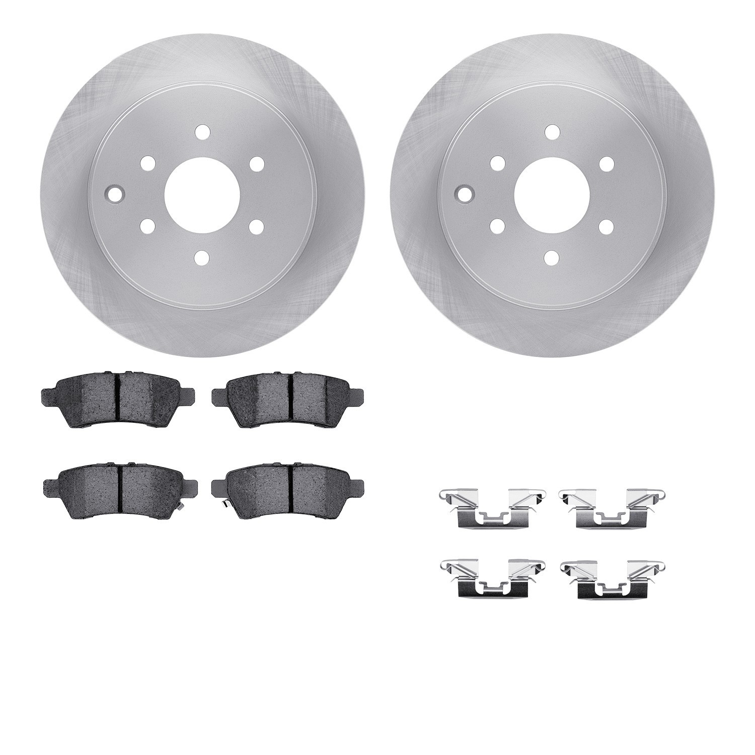 DYN 6512-67480 DFC Brake Rotor with 5000 Brake Pads and Hardware Kit