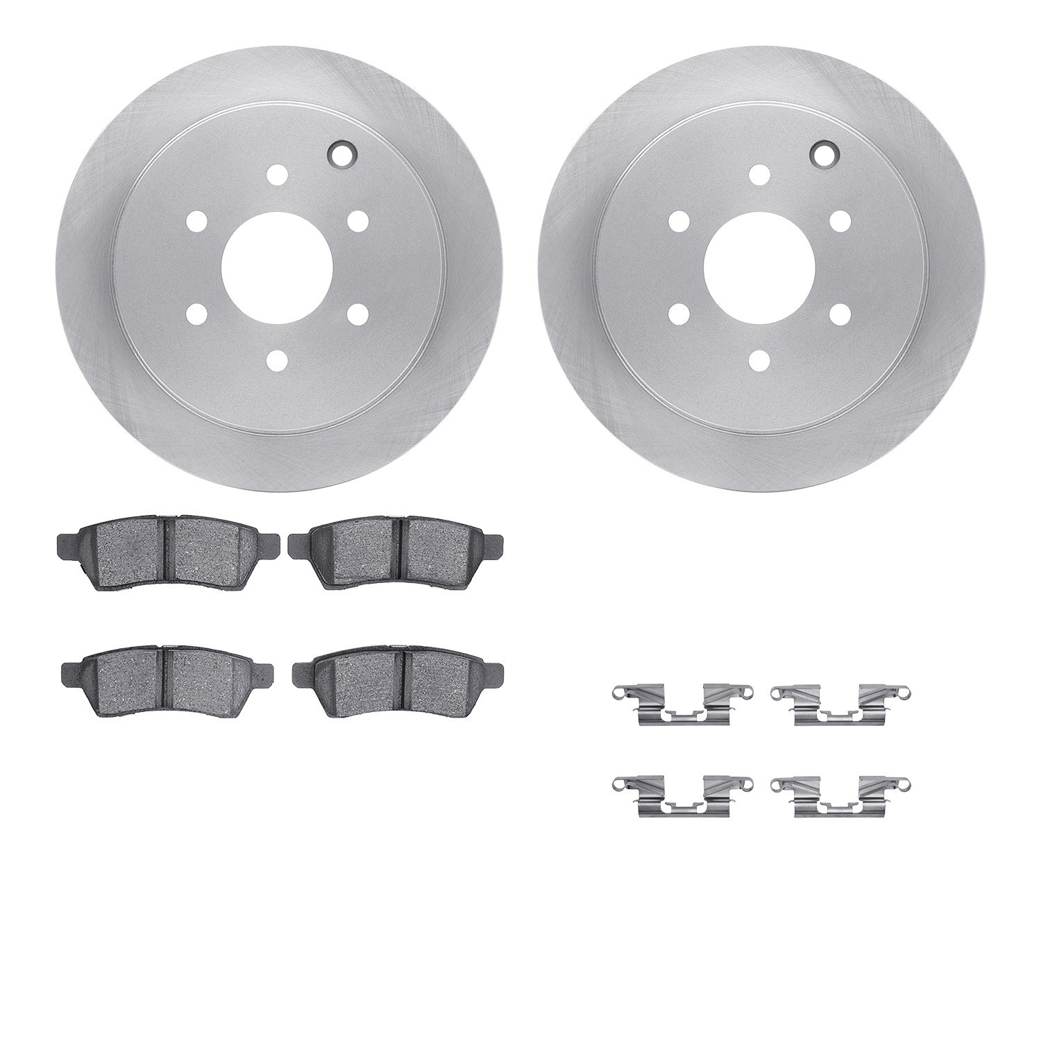 DYN-6512-67483 DFC Brake Rotor with 5000 Brake Pads and Hardware Kit