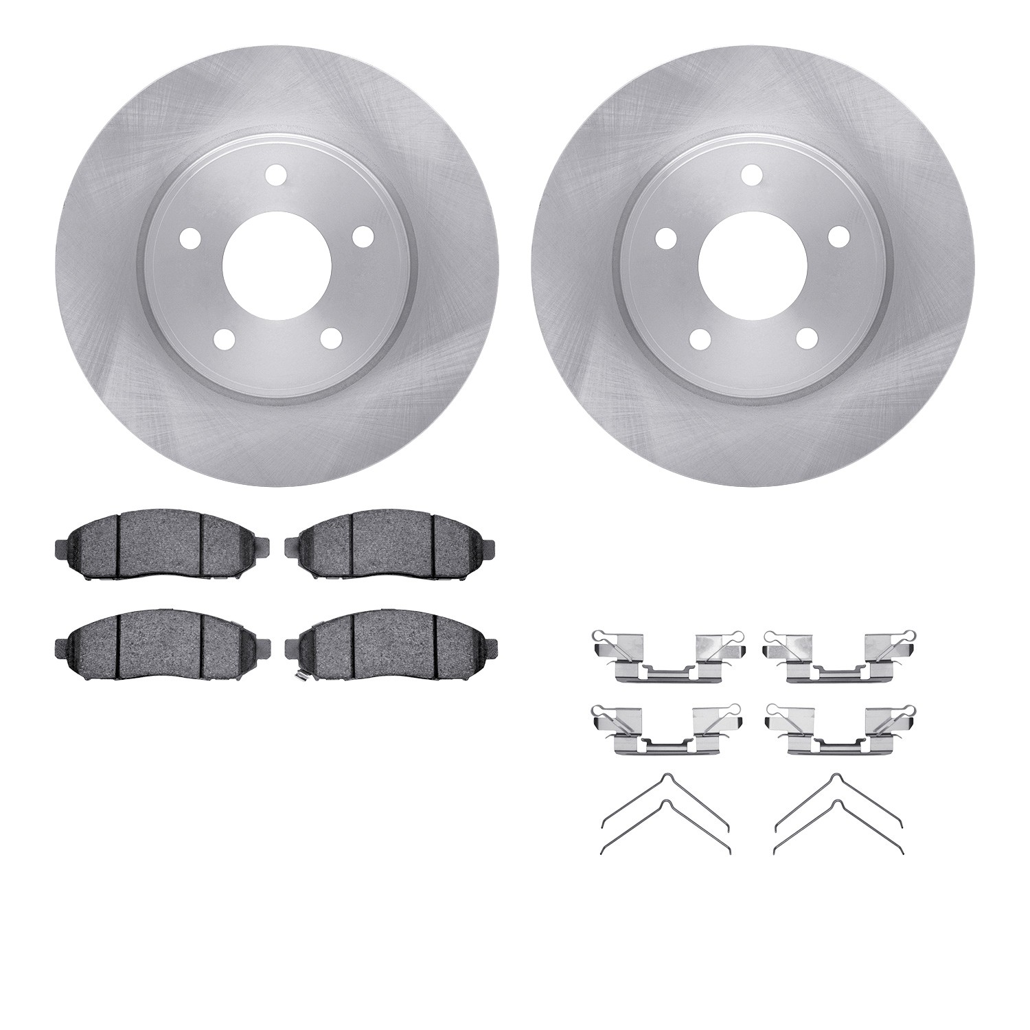DYN-6512-67519 DFC Brake Rotor with 5000 Brake Pads and Hardware Kit