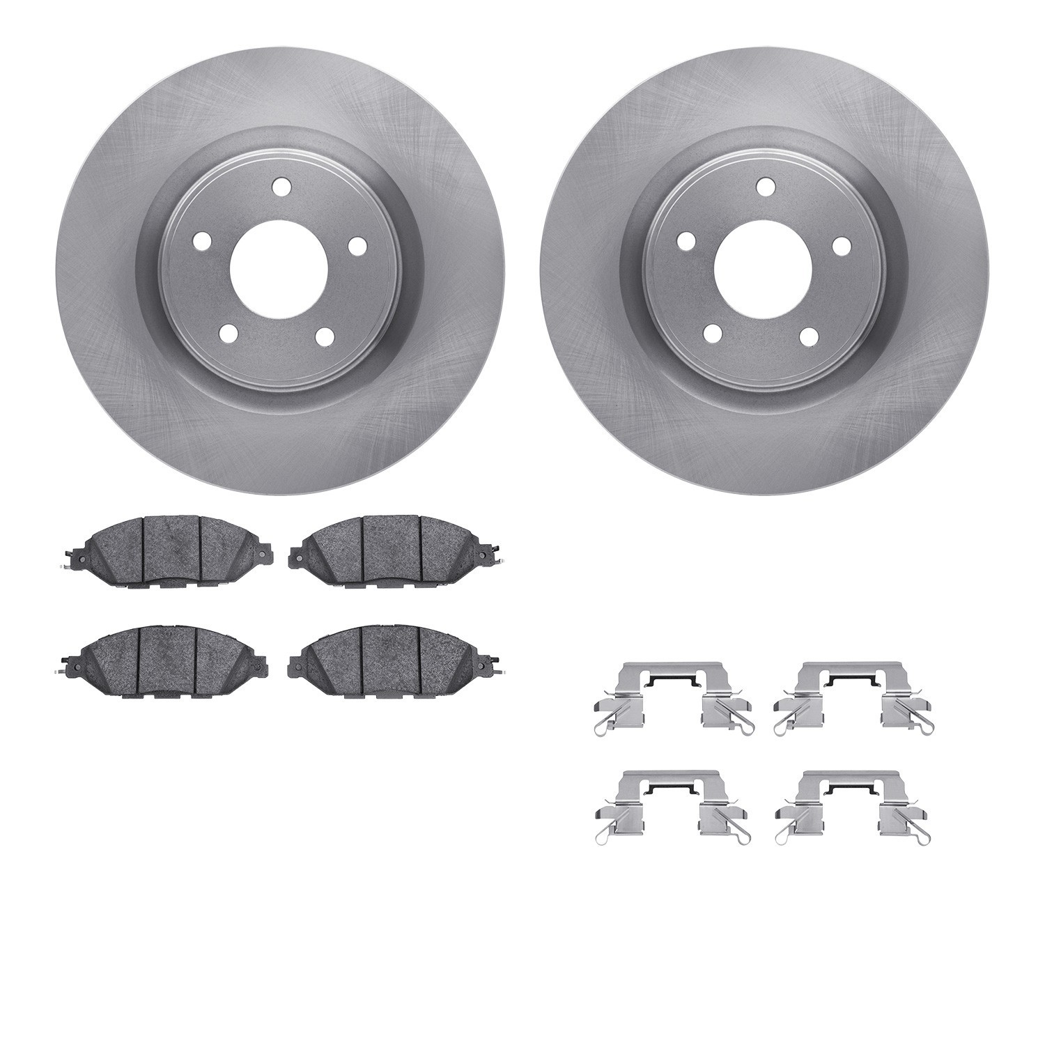 DYN-6512-67528 DFC Brake Rotor with 5000 Brake Pads and Hardware Kit