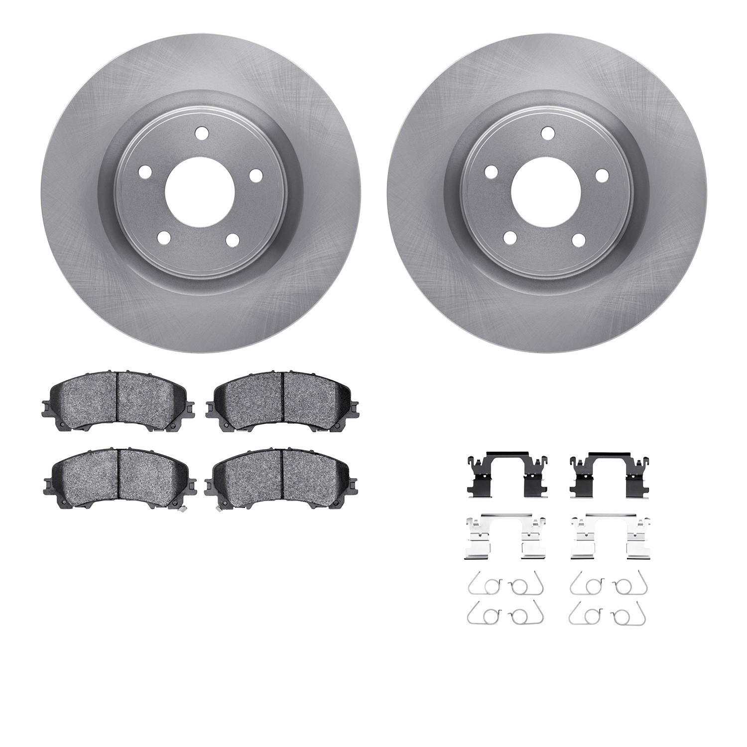 DYN-6512-67529 DFC Brake Rotor with 5000 Brake Pads and Hardware Kit