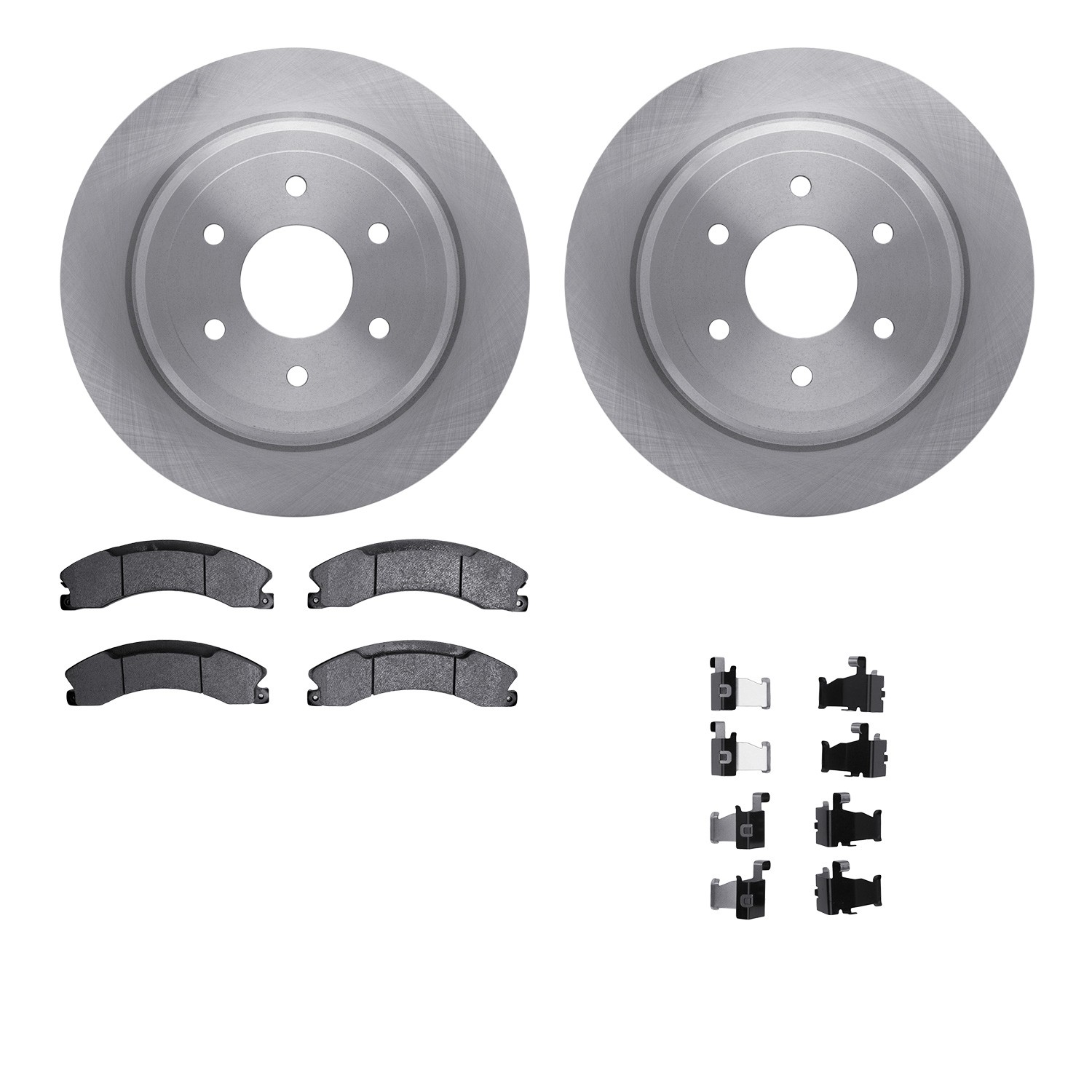 DYN 6512-67546 DFC Brake Rotor with 5000 Brake Pads and Hardware Kit