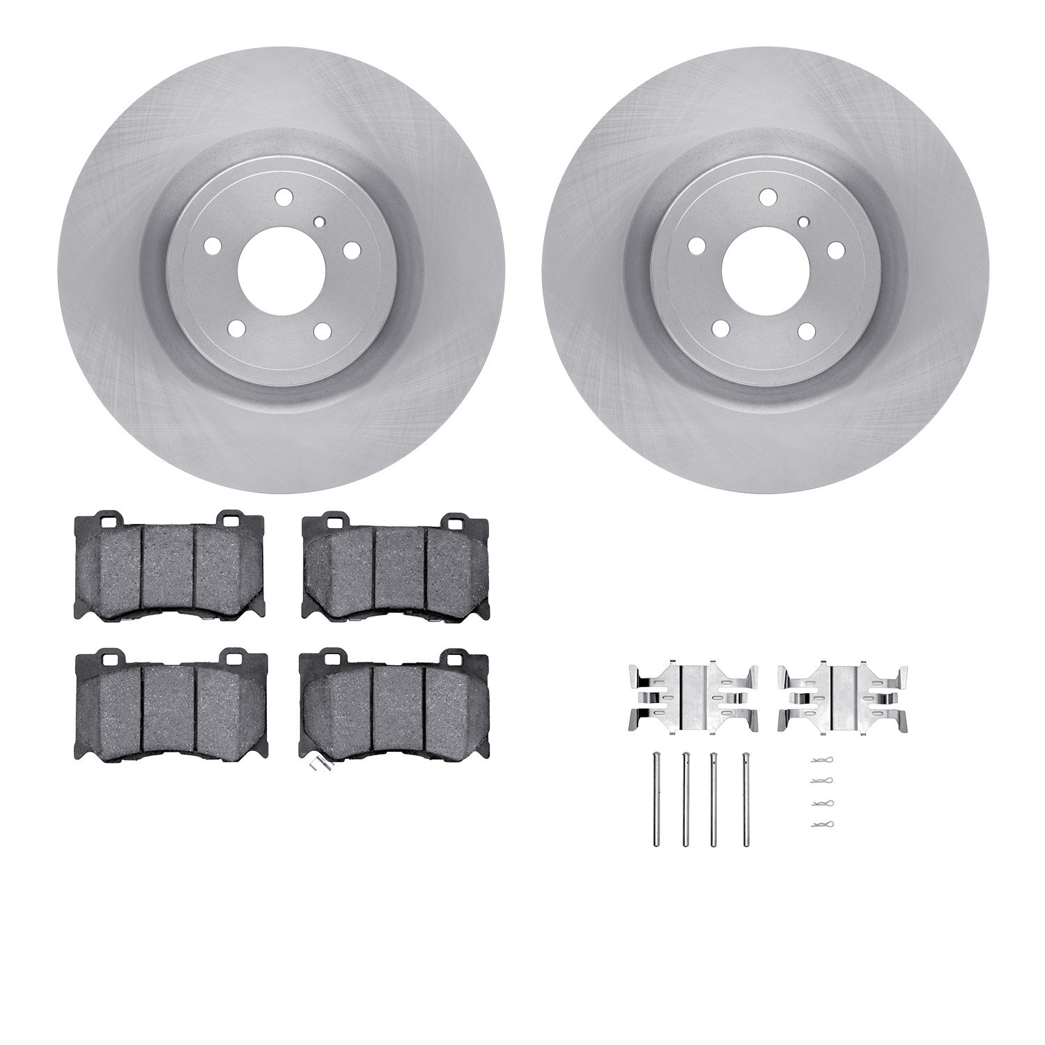 DYN-6512-68062 DFC Brake Rotor with 5000 Brake Pads and Hardware Kit